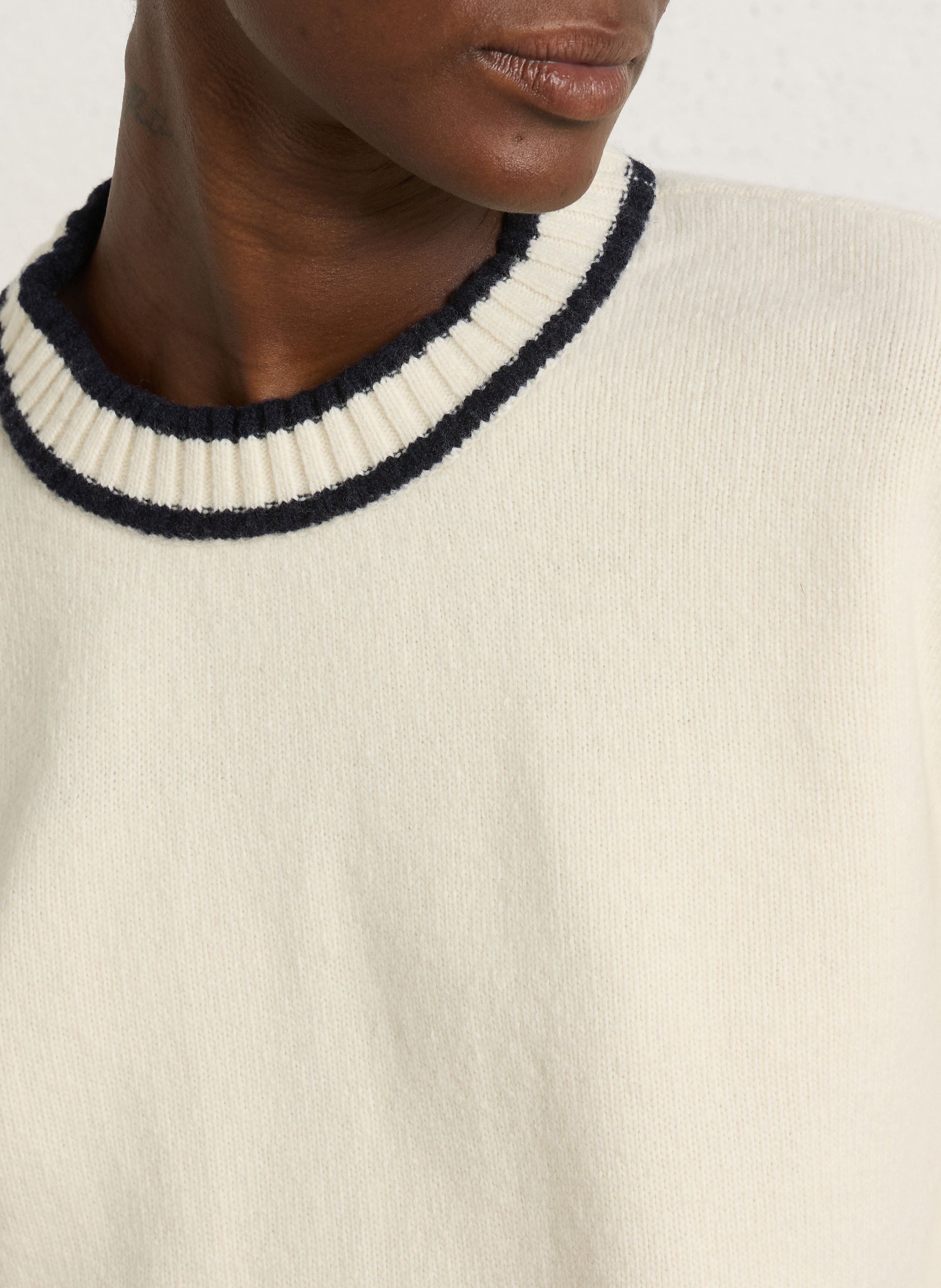 Pull oversize col rond en laine mélangée deauville ARMOR-LUX Beige