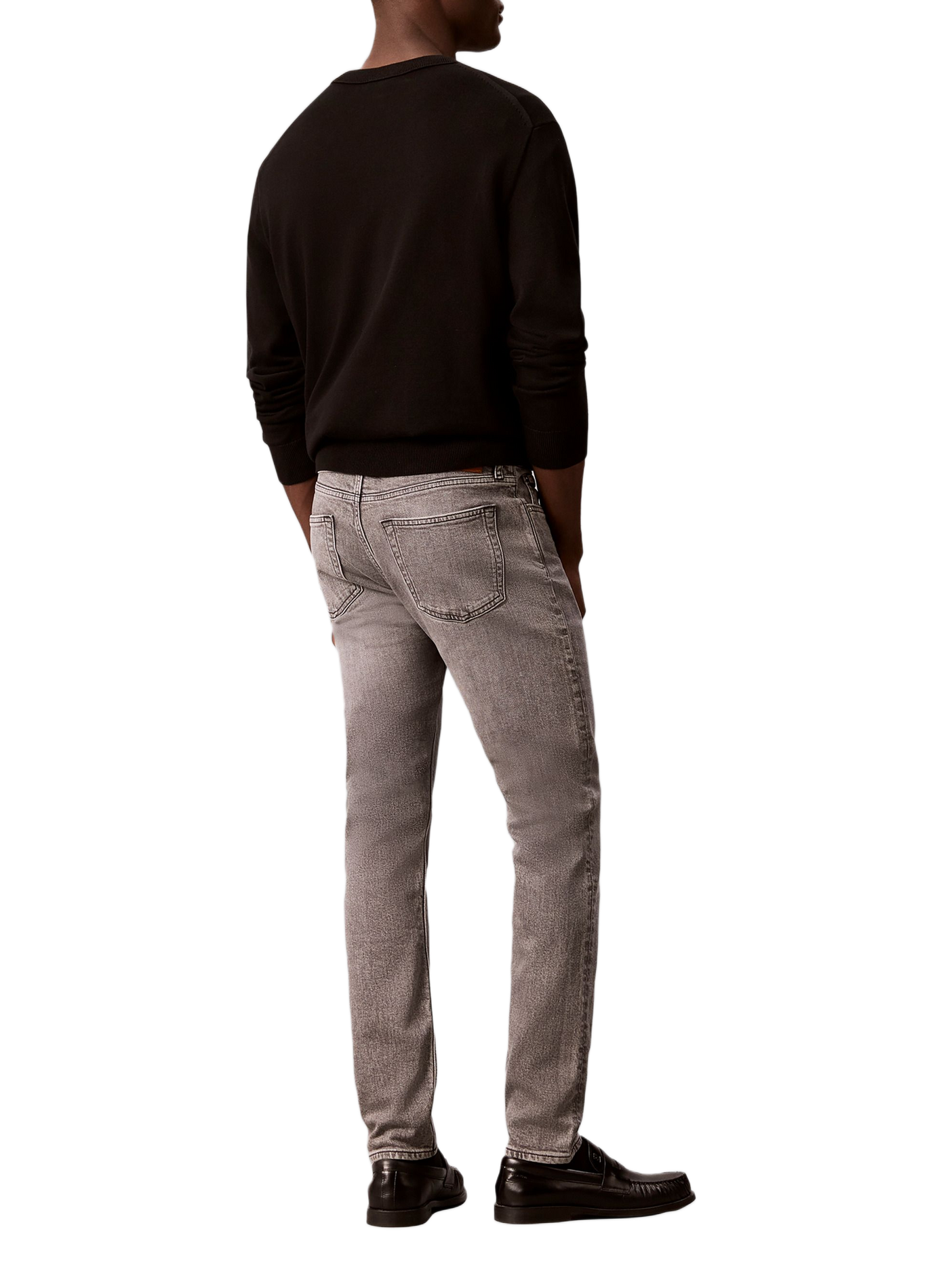 Jean skinny en coton mélangé CALVIN KLEIN Gris