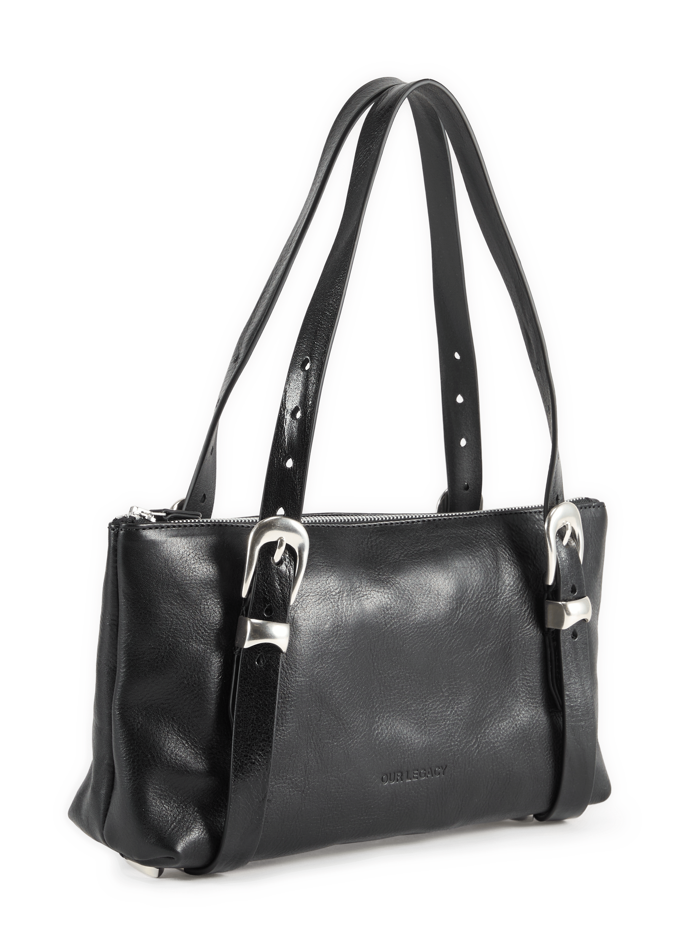 Leather shoulder bag OUR LEGACY Black