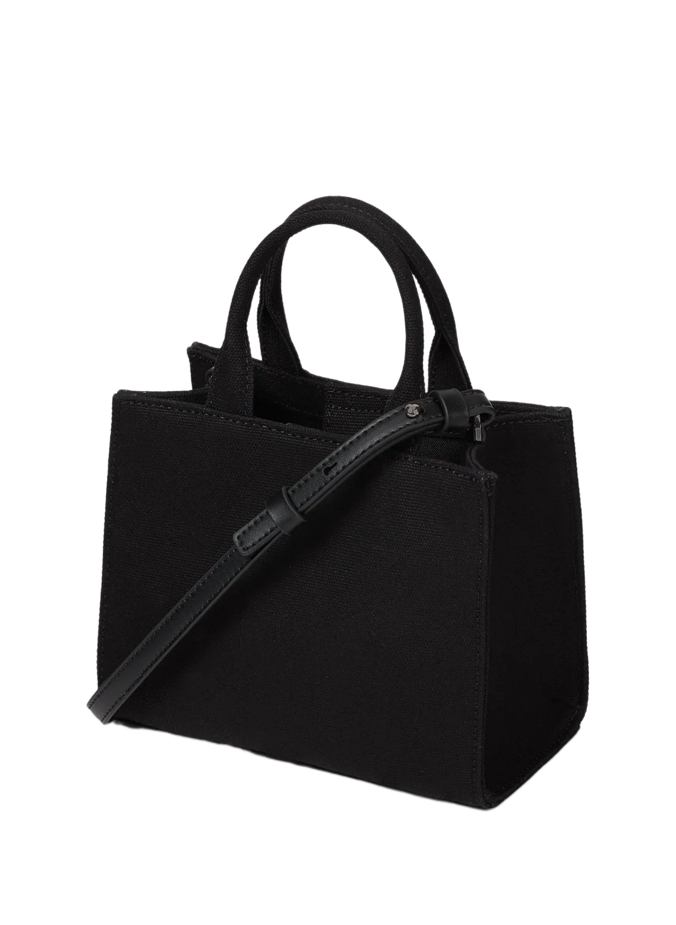 Mini tote bag Rue St-Guillaume in mixed cotton with rhinestones KARL LAGERFELD Grey