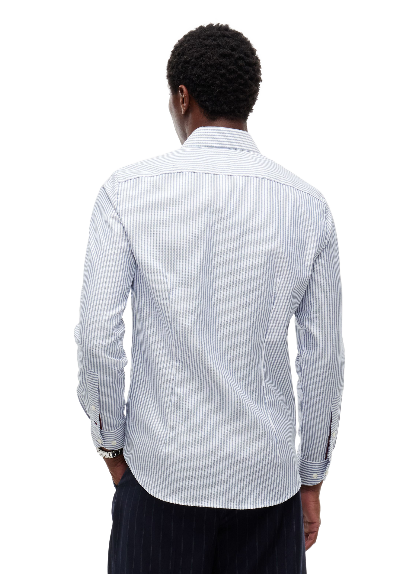 Chemise droite à rayures en coton TOMMY HILFIGER Multicolour