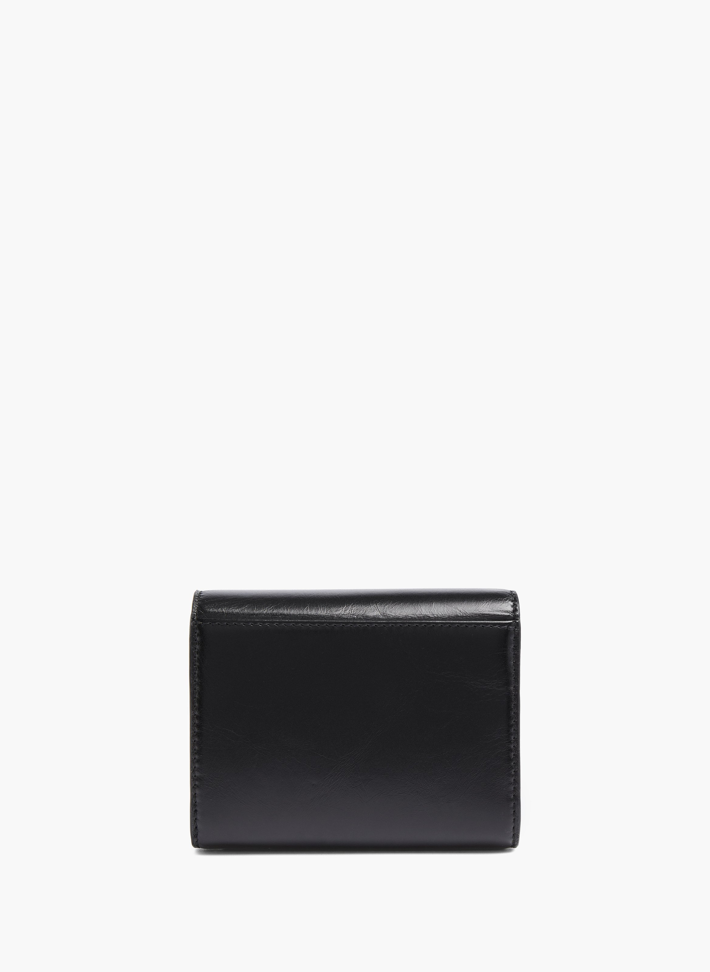 Portefeuille à rabat rectangulaire en cuir de vachette vintage lancel LANCEL Noir