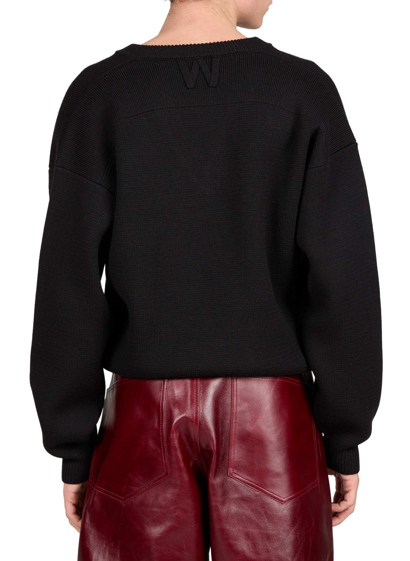 Wool V-neck jumper WILLY CHAVARRIA Black