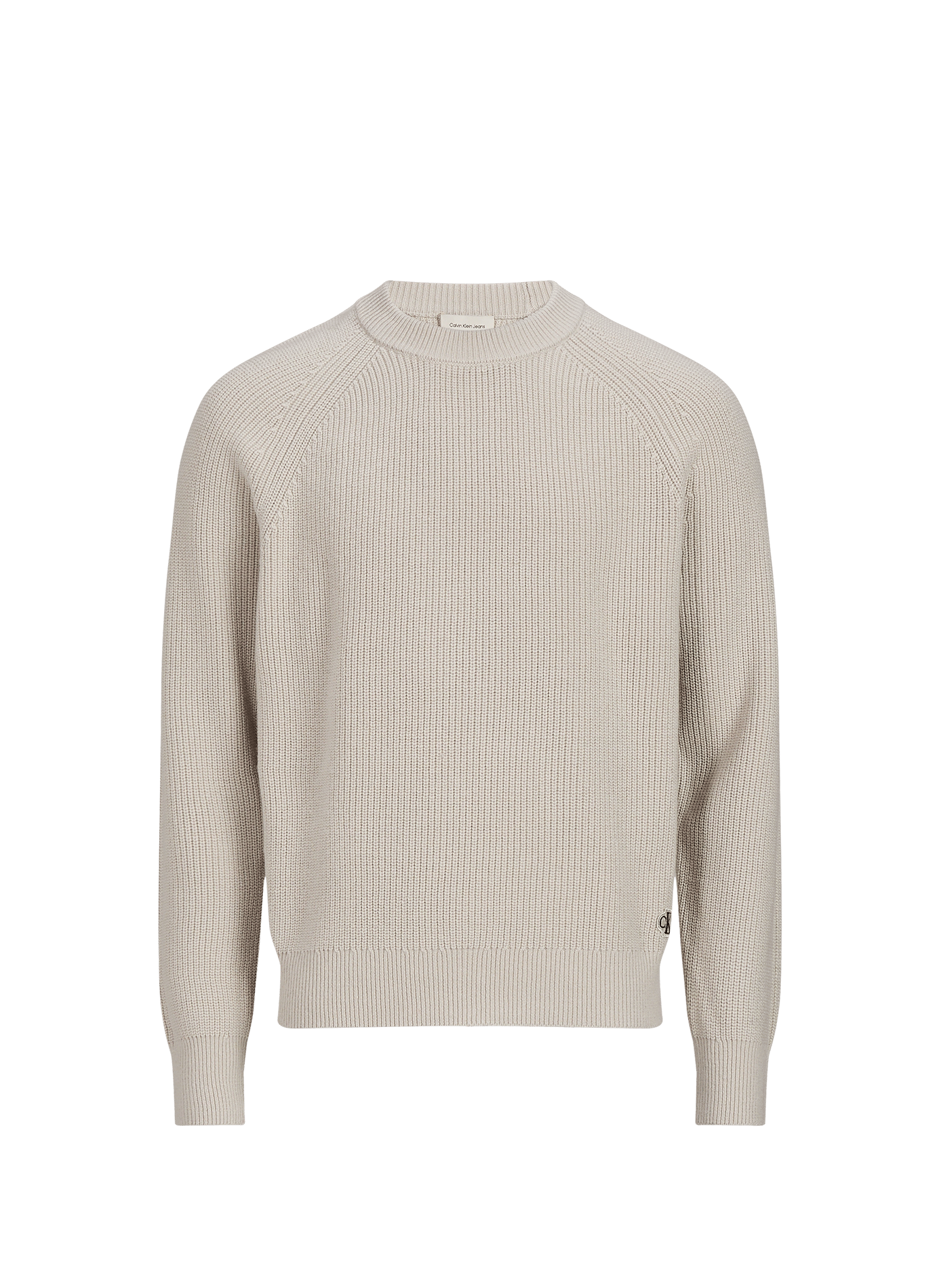 Ribbed wool and cotton sweater CALVIN KLEIN Beige