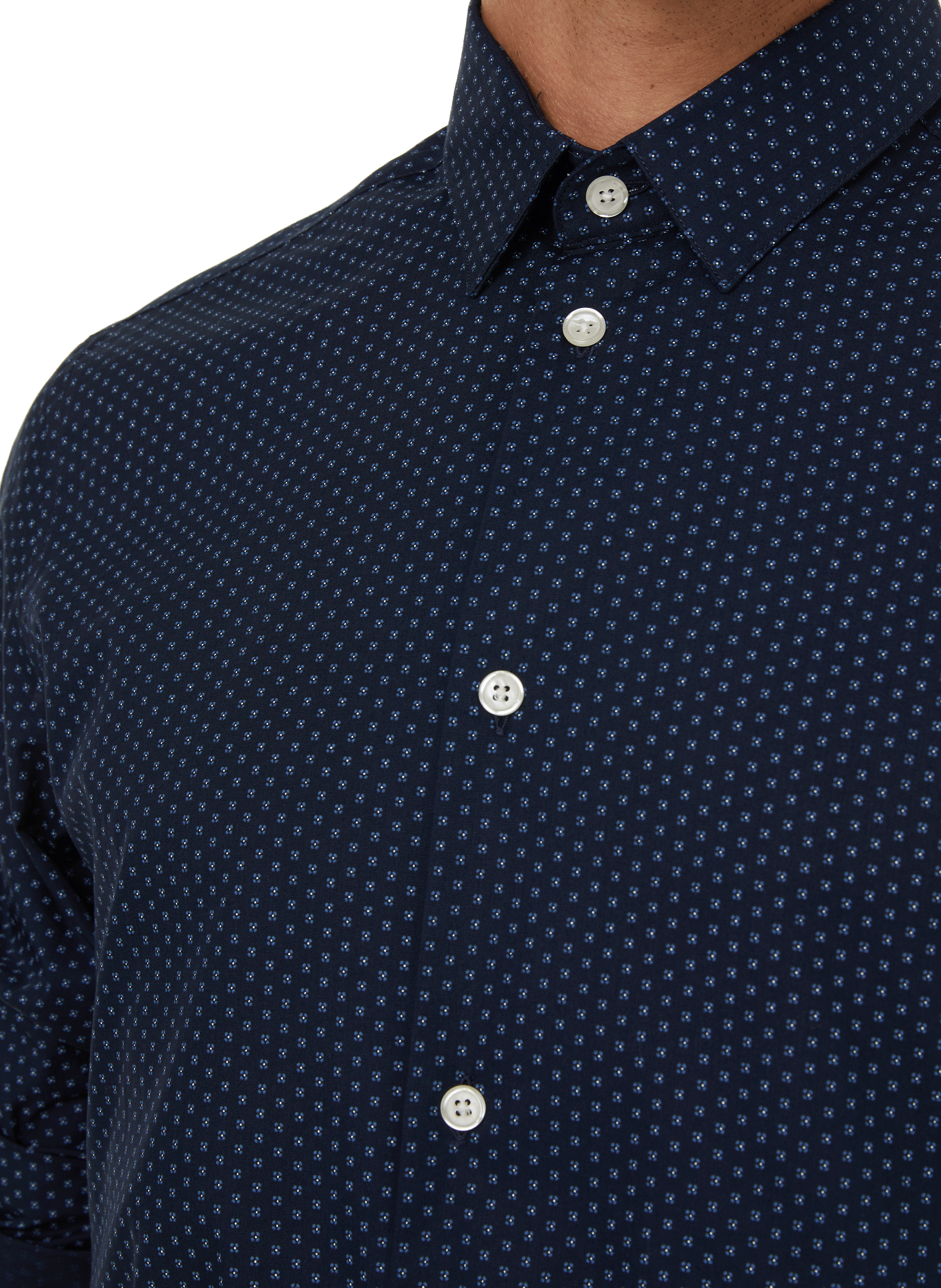 Chemise droite en coton AU PRINTEMPS PARIS Bleu