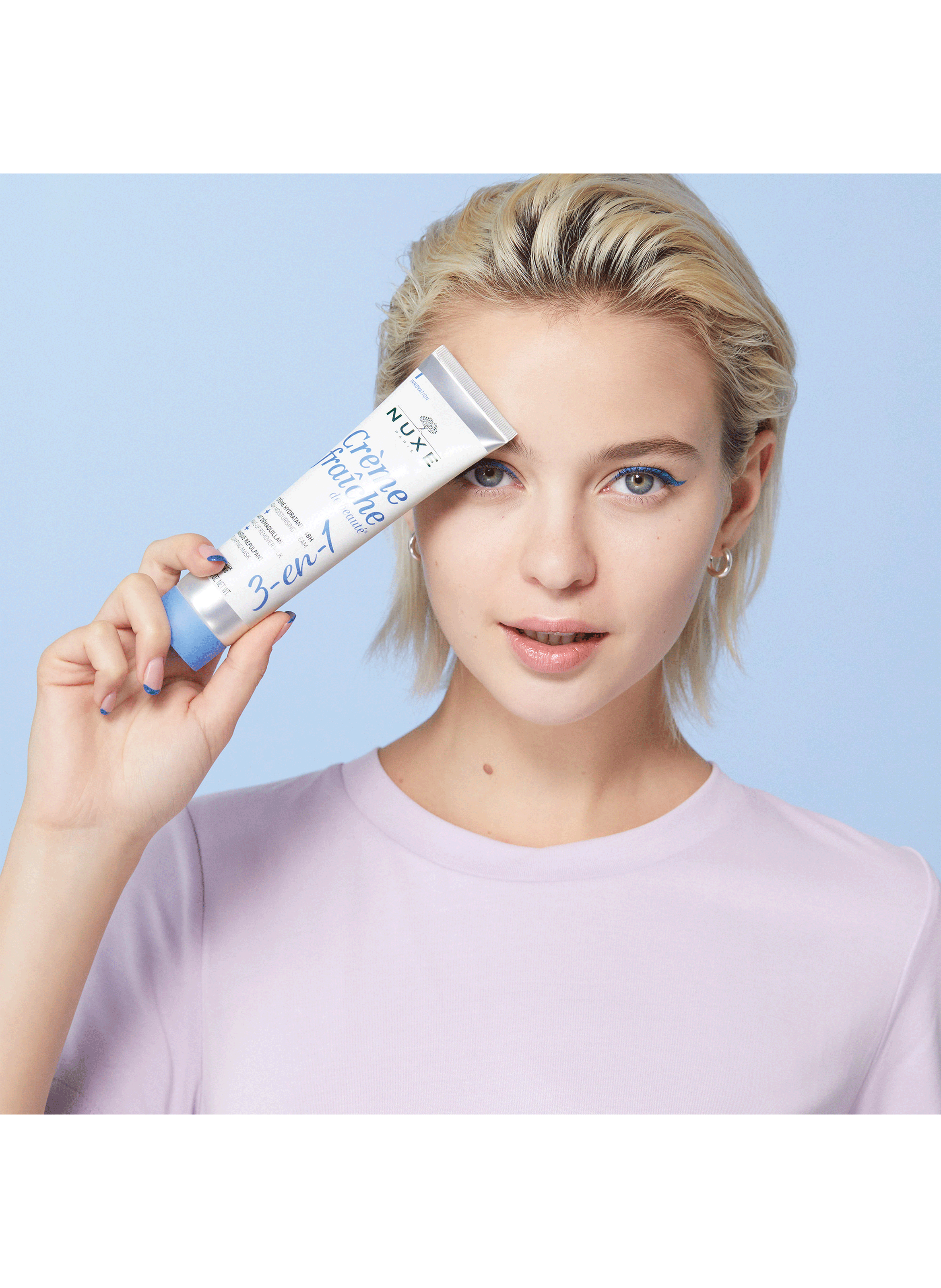 Crème fraîche de beauté® 3-en-1, Crème Hydratante 48h, Lait Démaquillant, Masque Repulpant NUXE No color