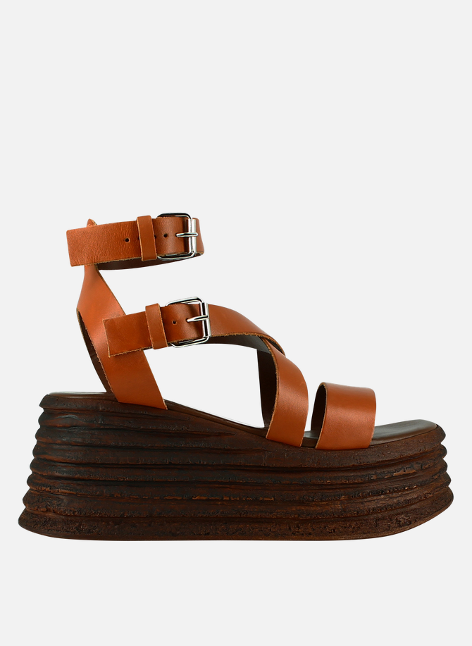 Sandales à compensées en cuir elina JONAK