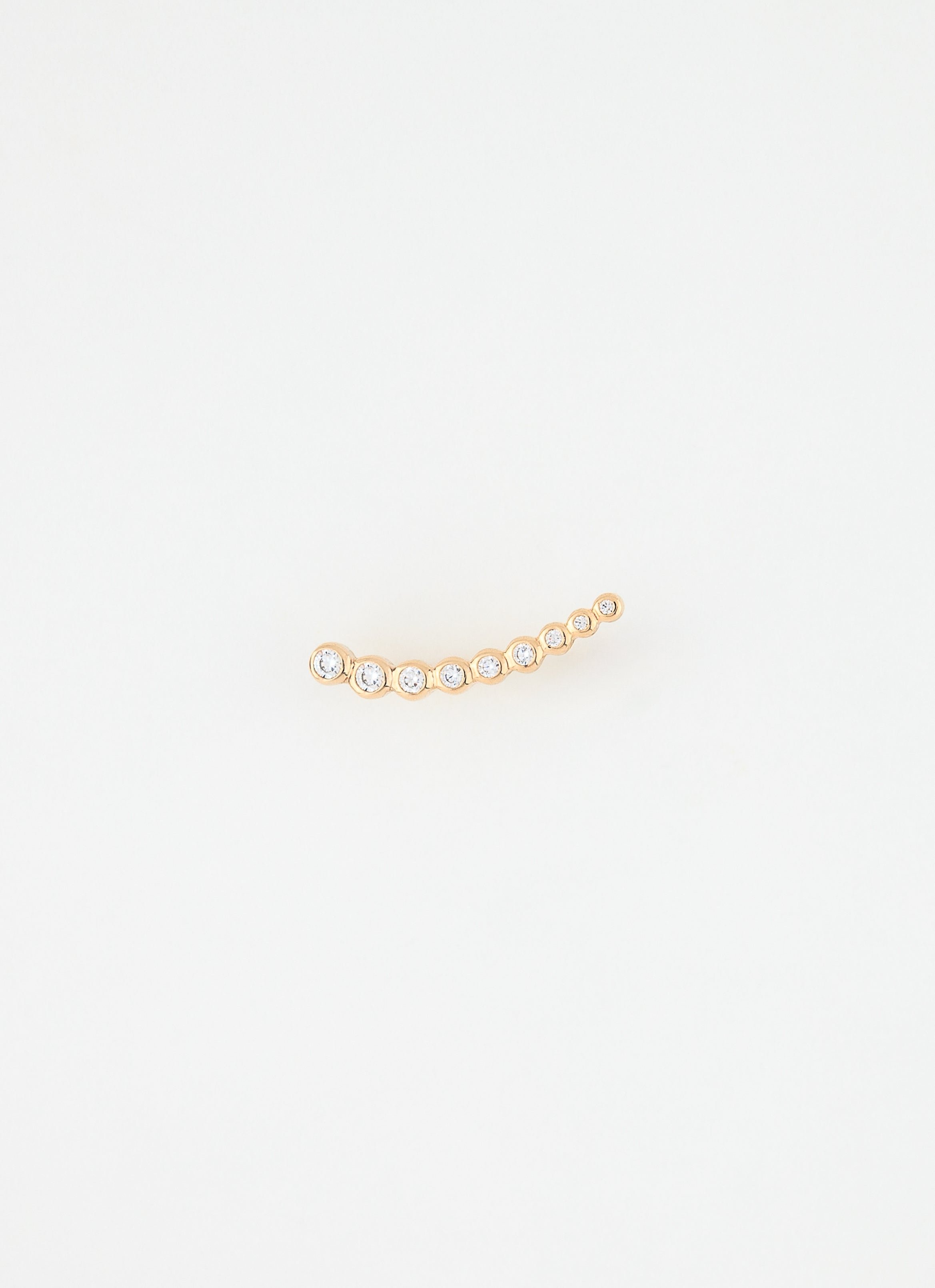 ANNA SOTTILOTTA Contour d'oreille gauche esmée plaqué or Doré