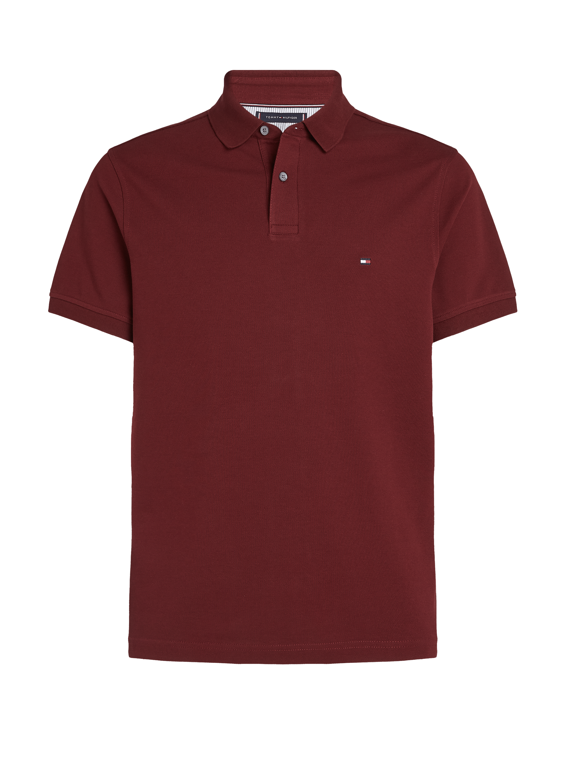 Polo droit en piqué de coton TOMMY HILFIGER Rouge