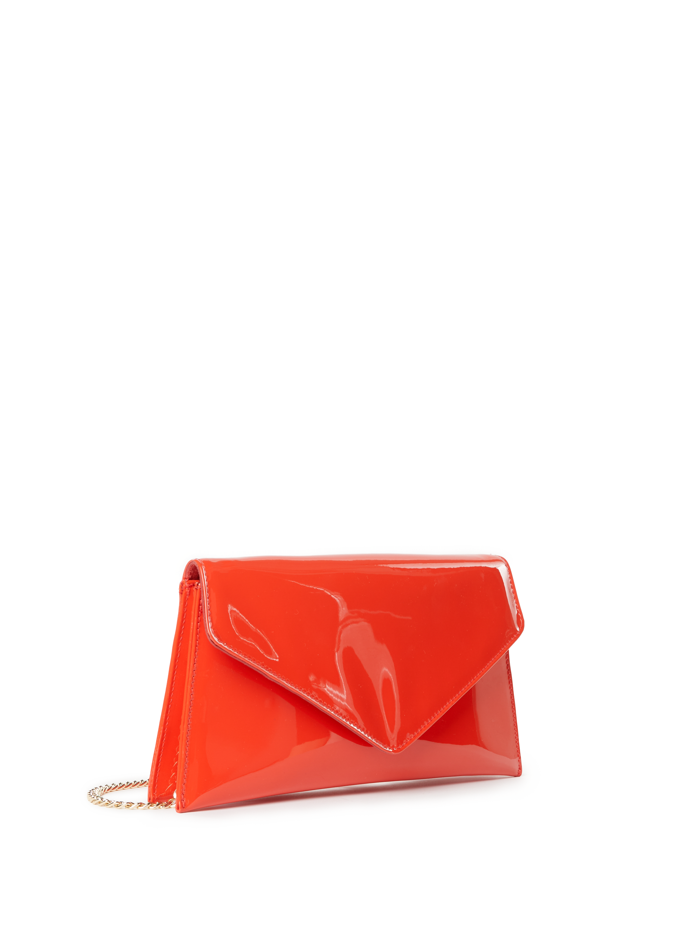 Pochette Folyta en cuir verni  SAISON 1865 Orange