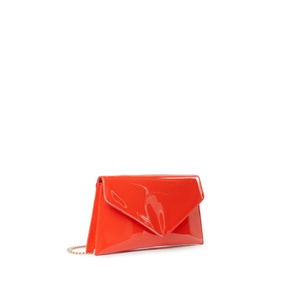 Saison 1865 Pochette Folyta En Cuir Verni In Orange