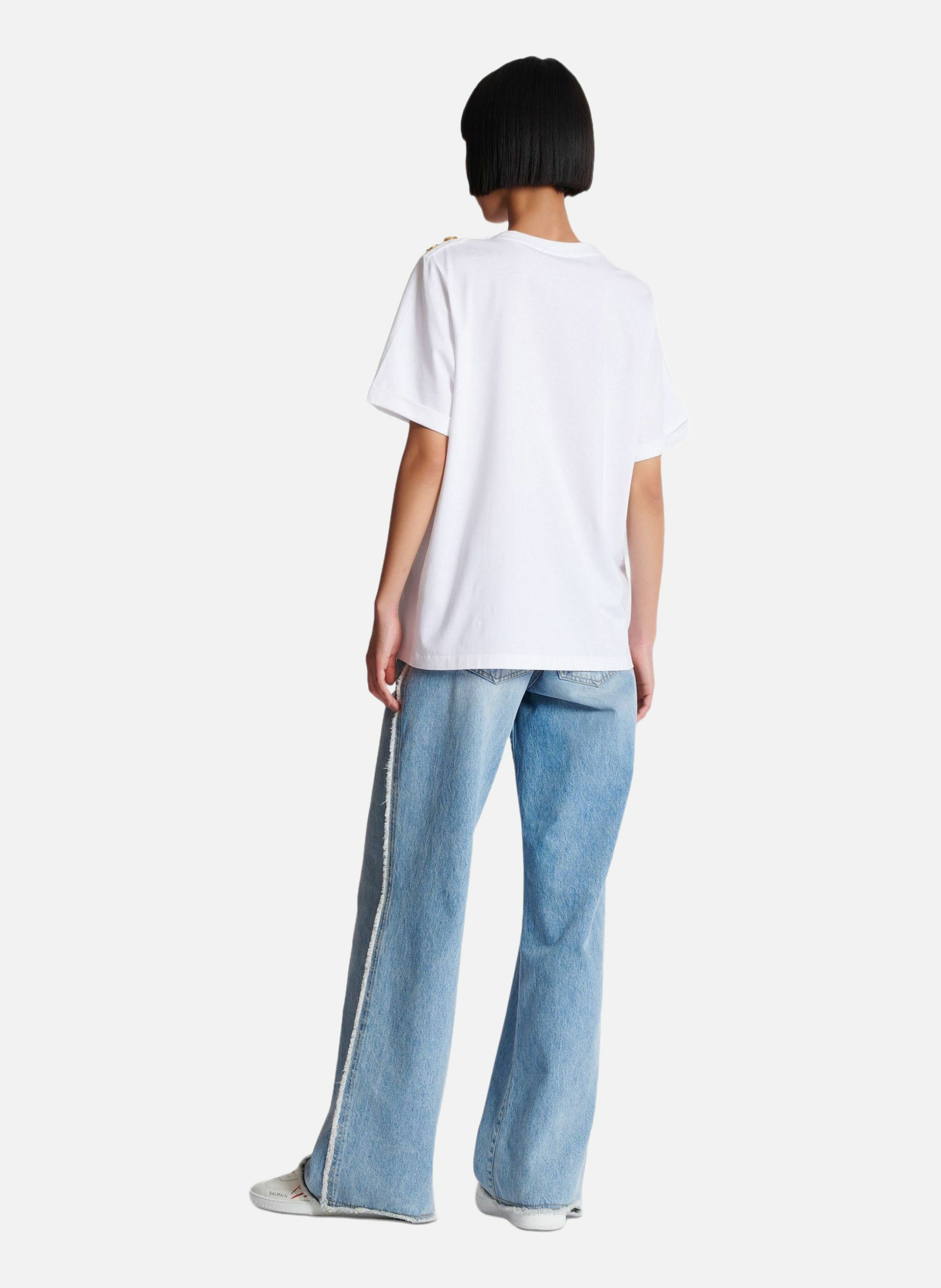 T-shirt imprimé balmain lipstick BALMAIN Blanc