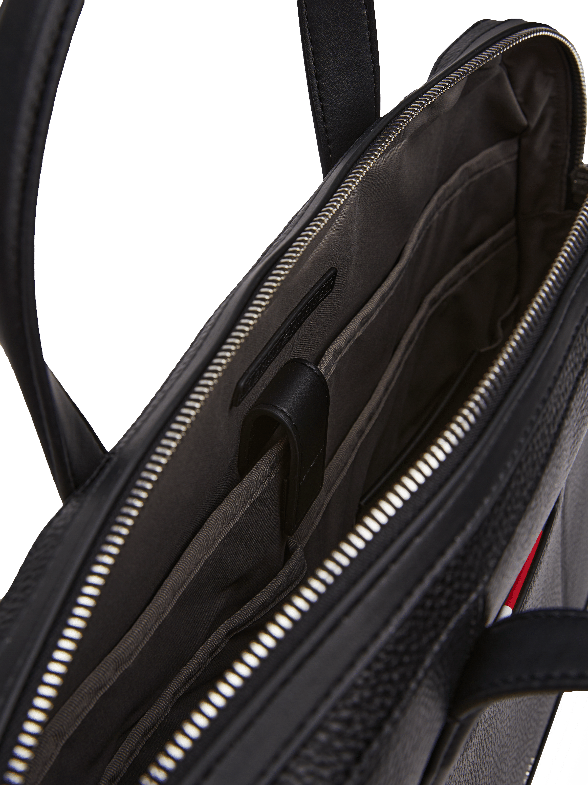 Sacoche à ordinateur en simili cuir TOMMY HILFIGER Noir