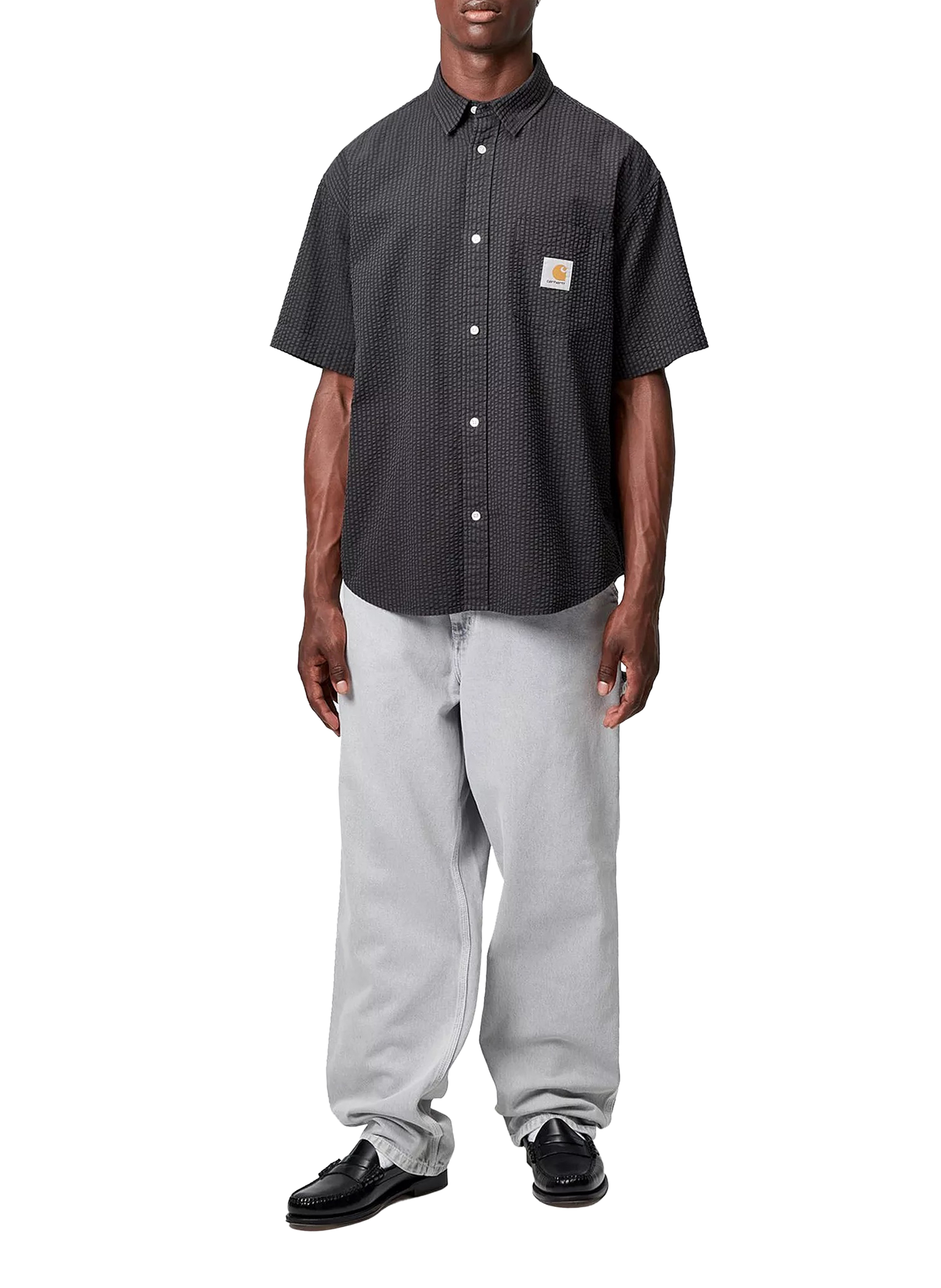 Cotton shirt S/S Toland CARHARTT WIP Black