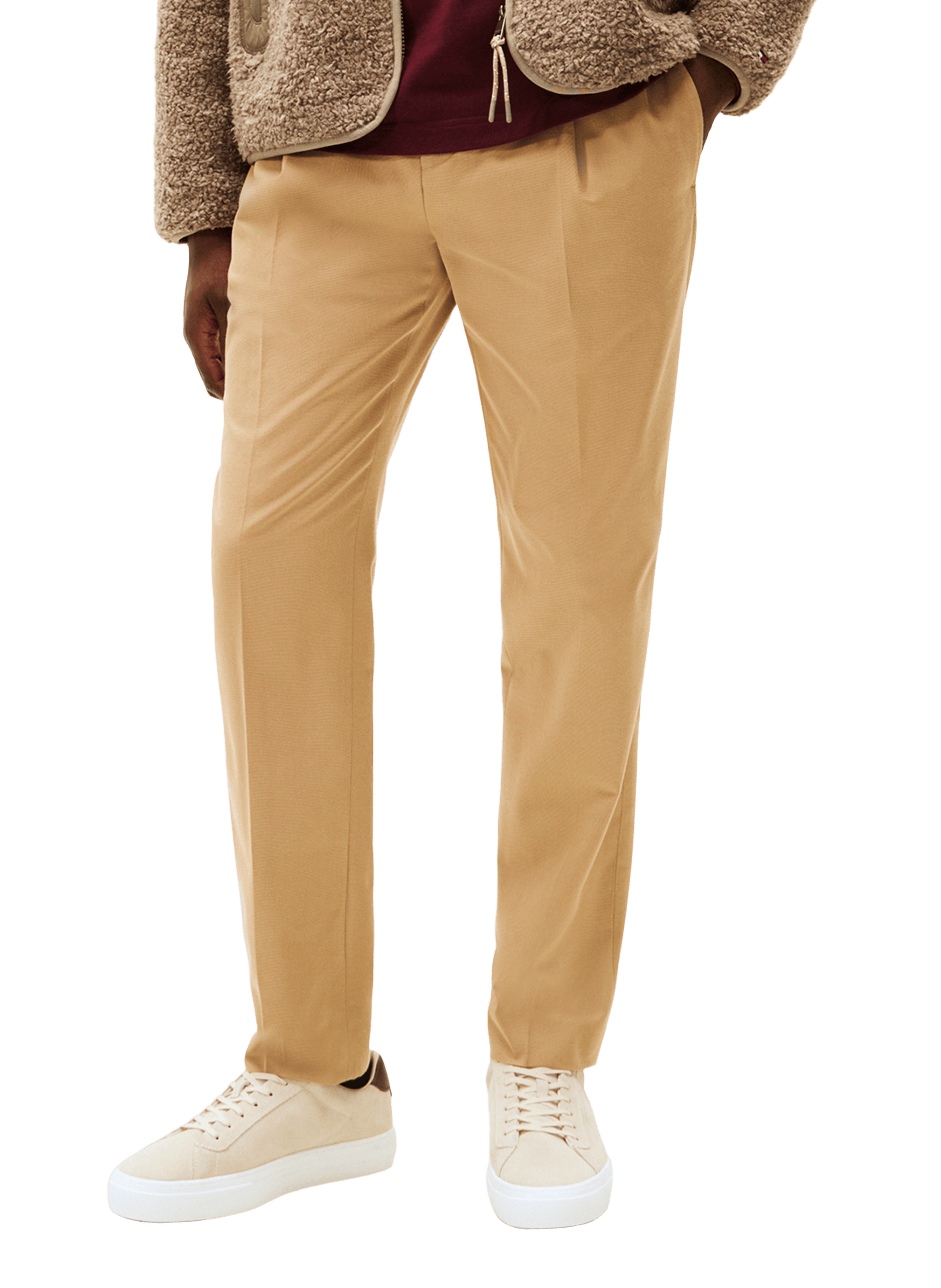 Leather sneakers TOMMY HILFIGER Beige