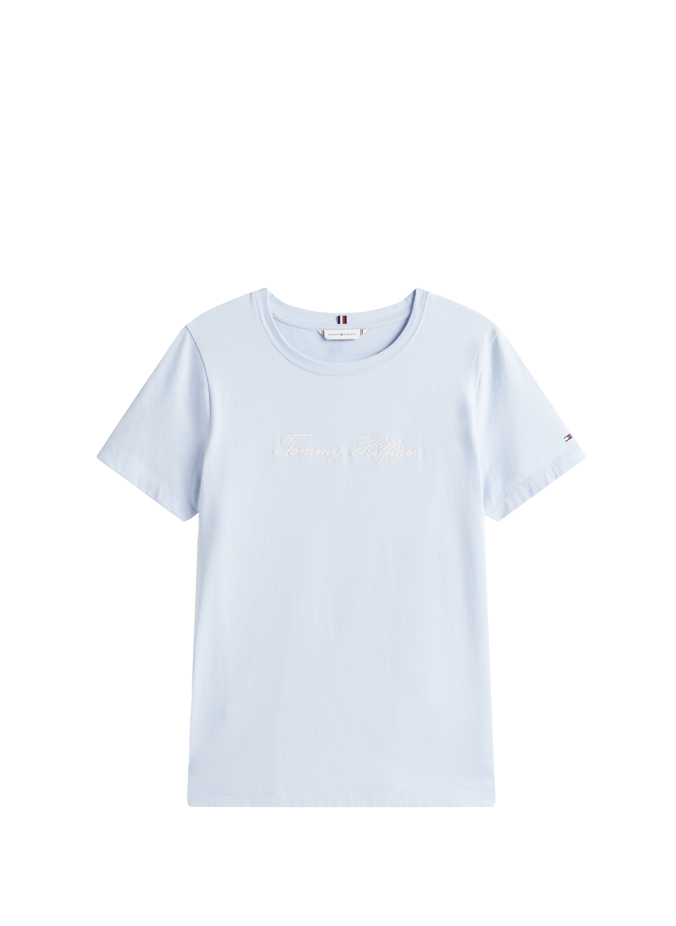 T-shirt with crew neck and embroidered logo TOMMY HILFIGER Blue