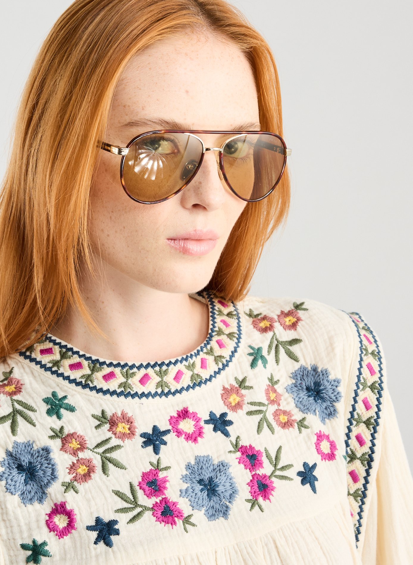 Lunettes de soleil rondes PRADA Multicolore