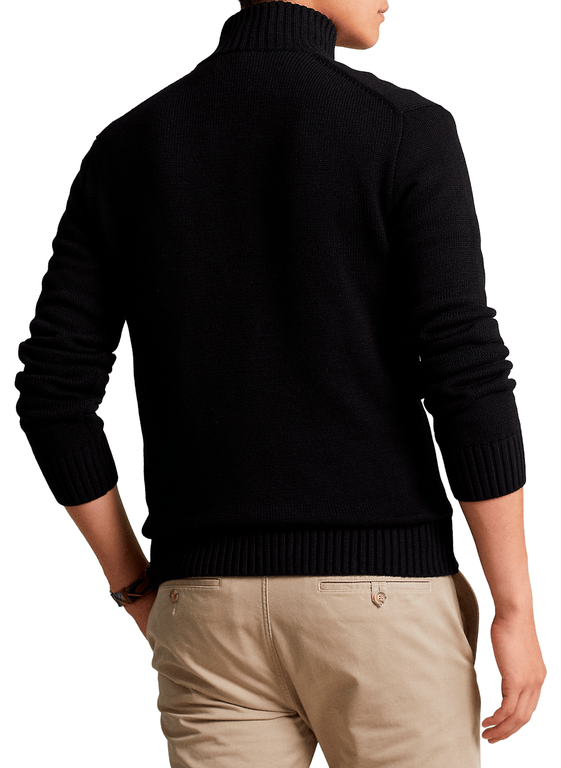 Funnel neck half-zip jumper POLO RALPH LAUREN Black