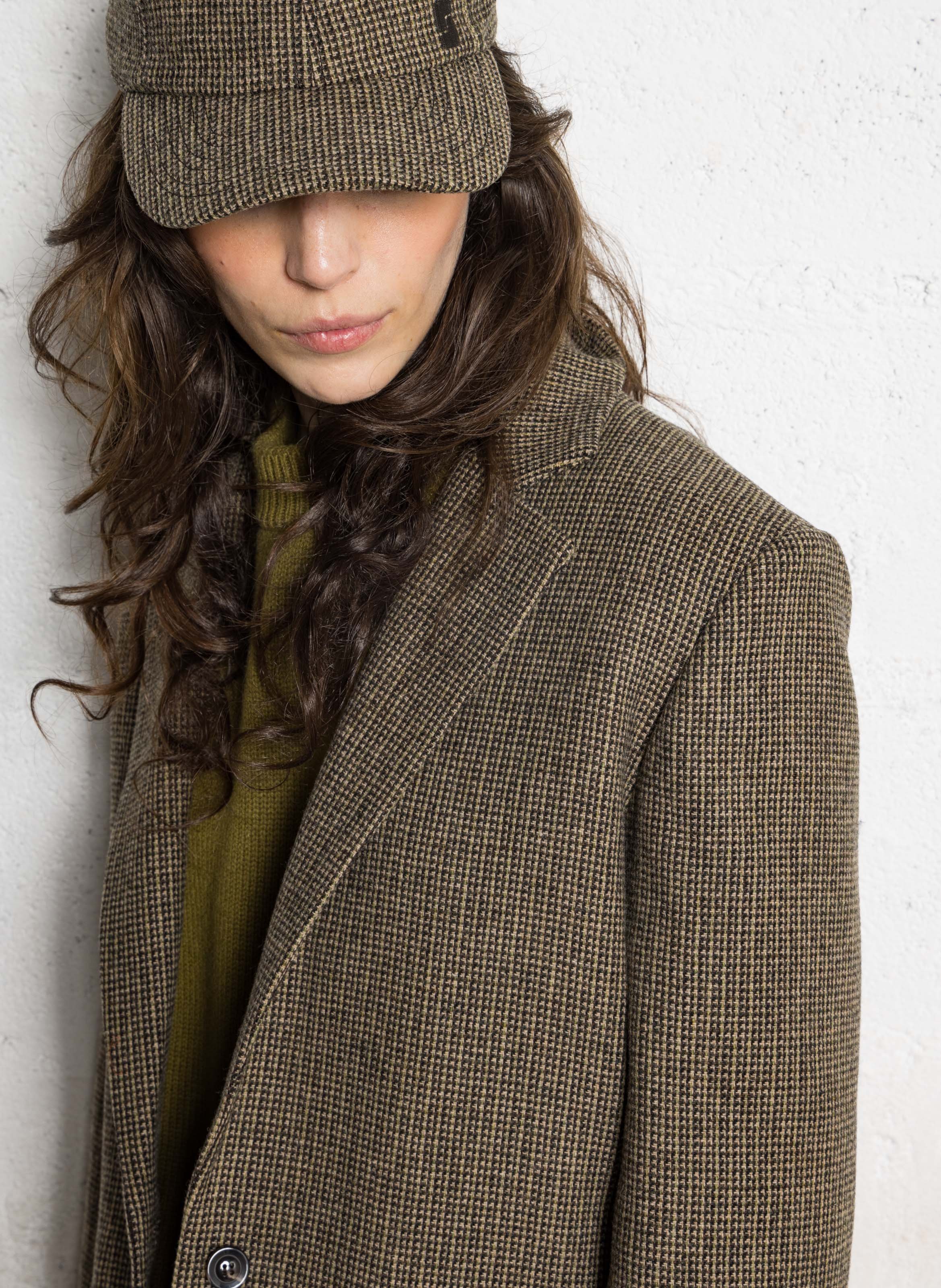 Veste de tailleur droite en laine sevres SOEUR Marron