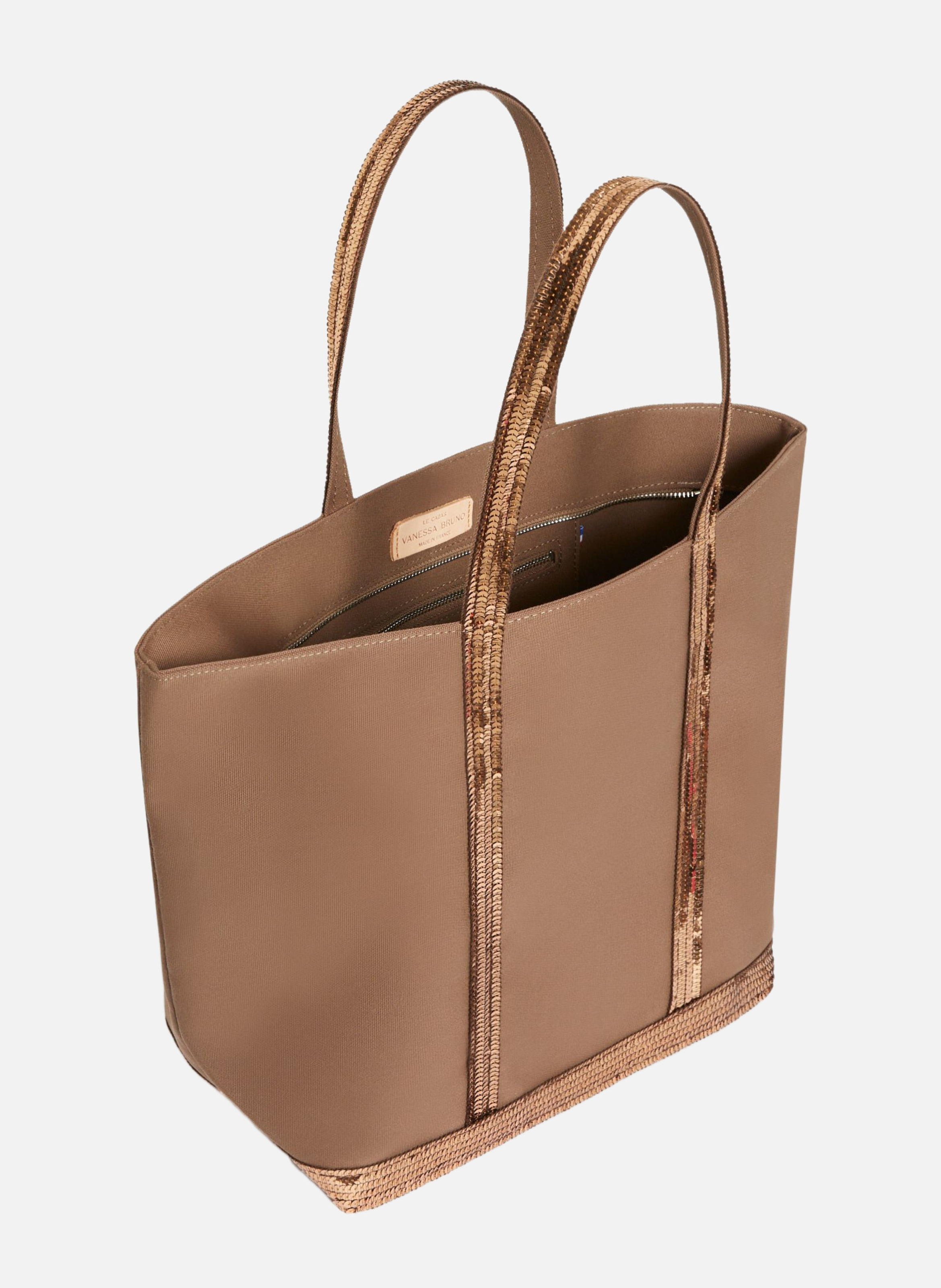 Cabas l zippé en toile VANESSA BRUNO Marron