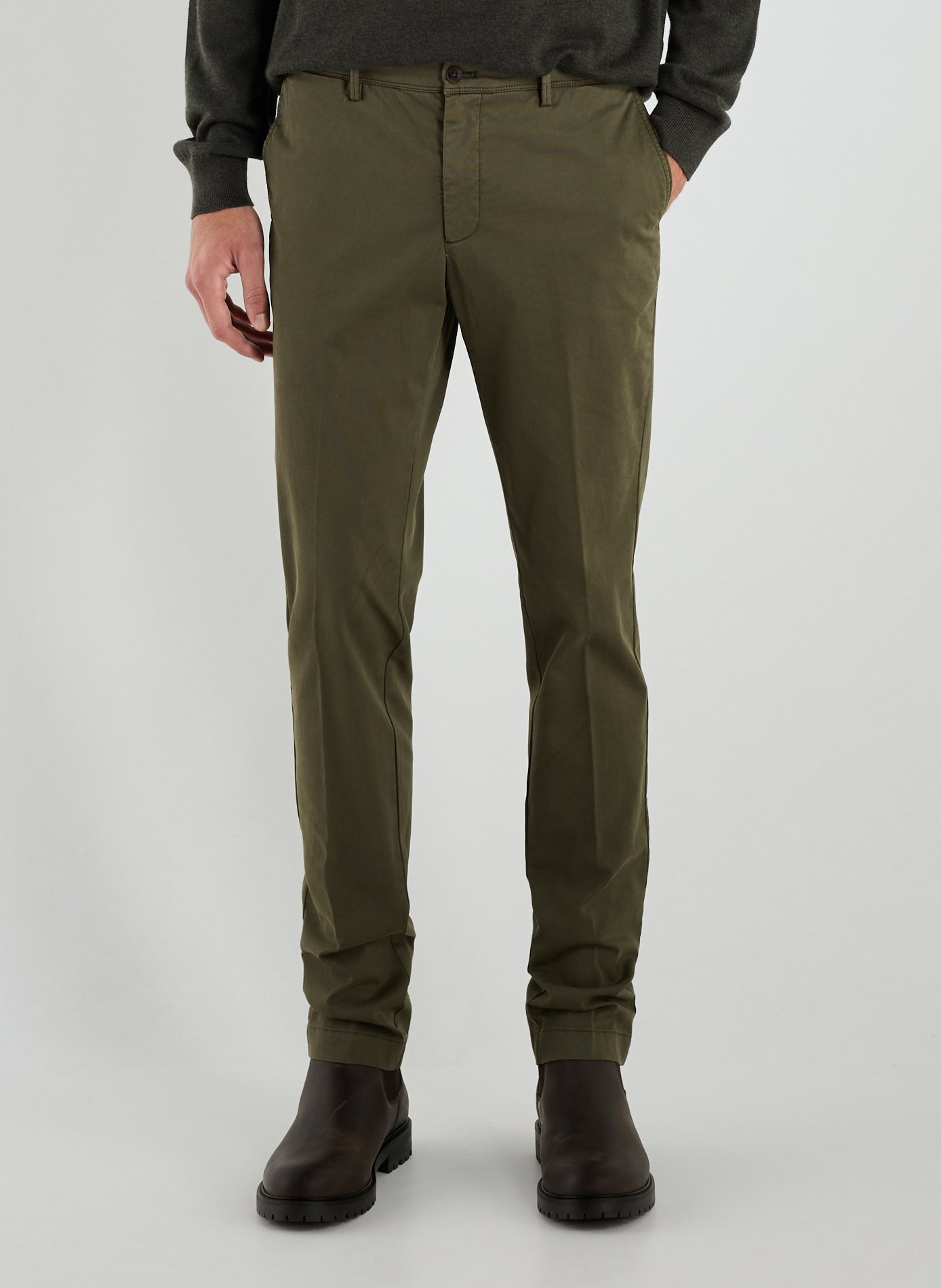 HACKETT Pantalon slim en coton mélangé Vert