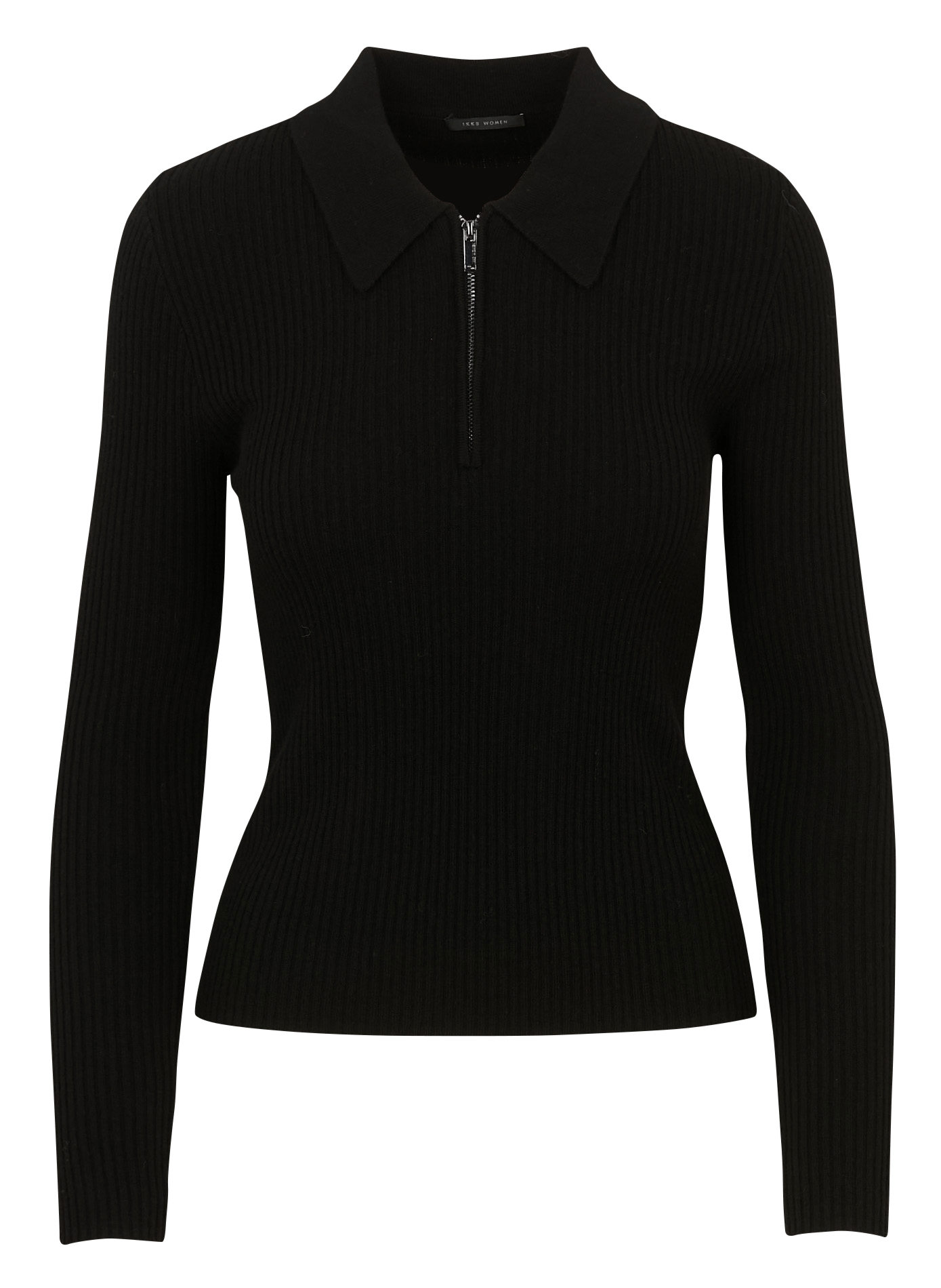Pull col polo en laine IKKS Noir