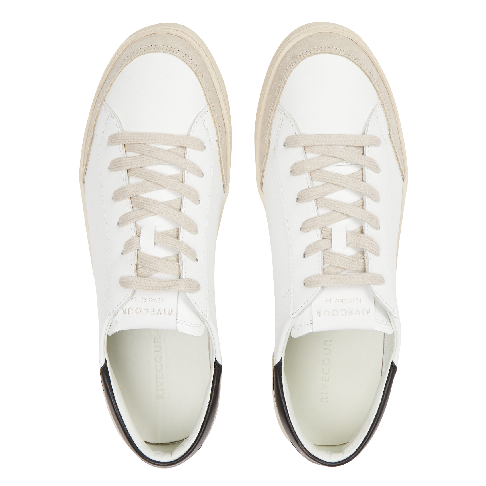 Baskets basses en cuir n°14 RIVECOUR Multicolore