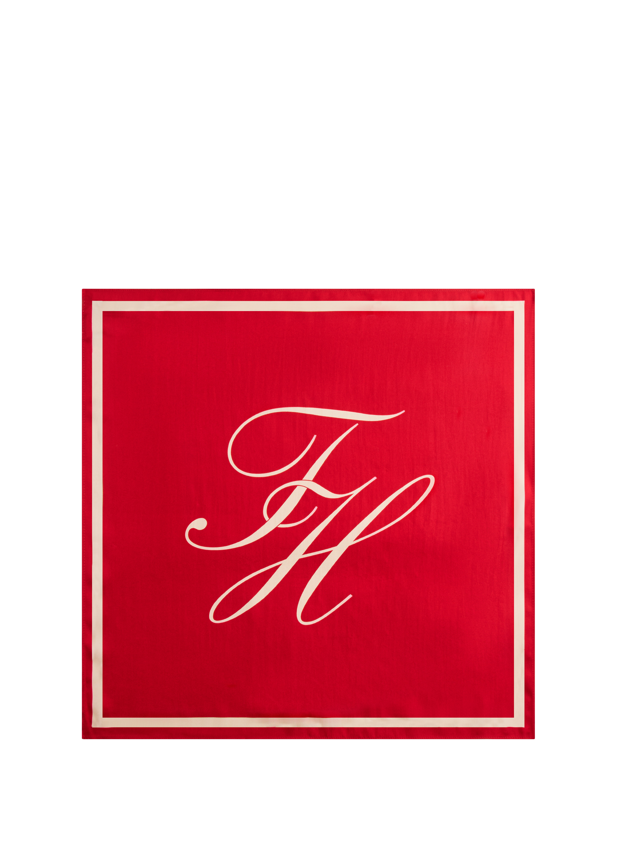 Foulard en soie avec motif monogrammé TOMMY HILFIGER Rouge