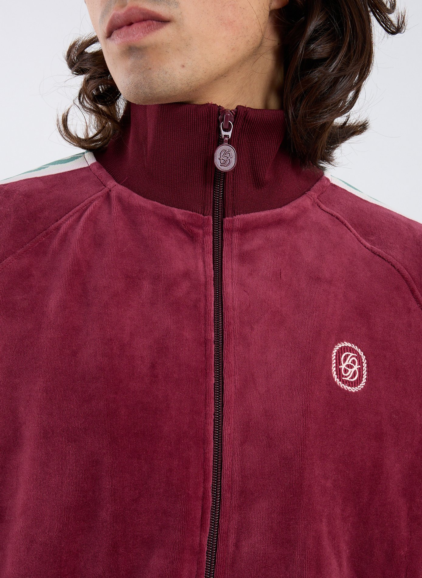 The velvet tracksuit jacket DROLE DE MONSIEUR Red