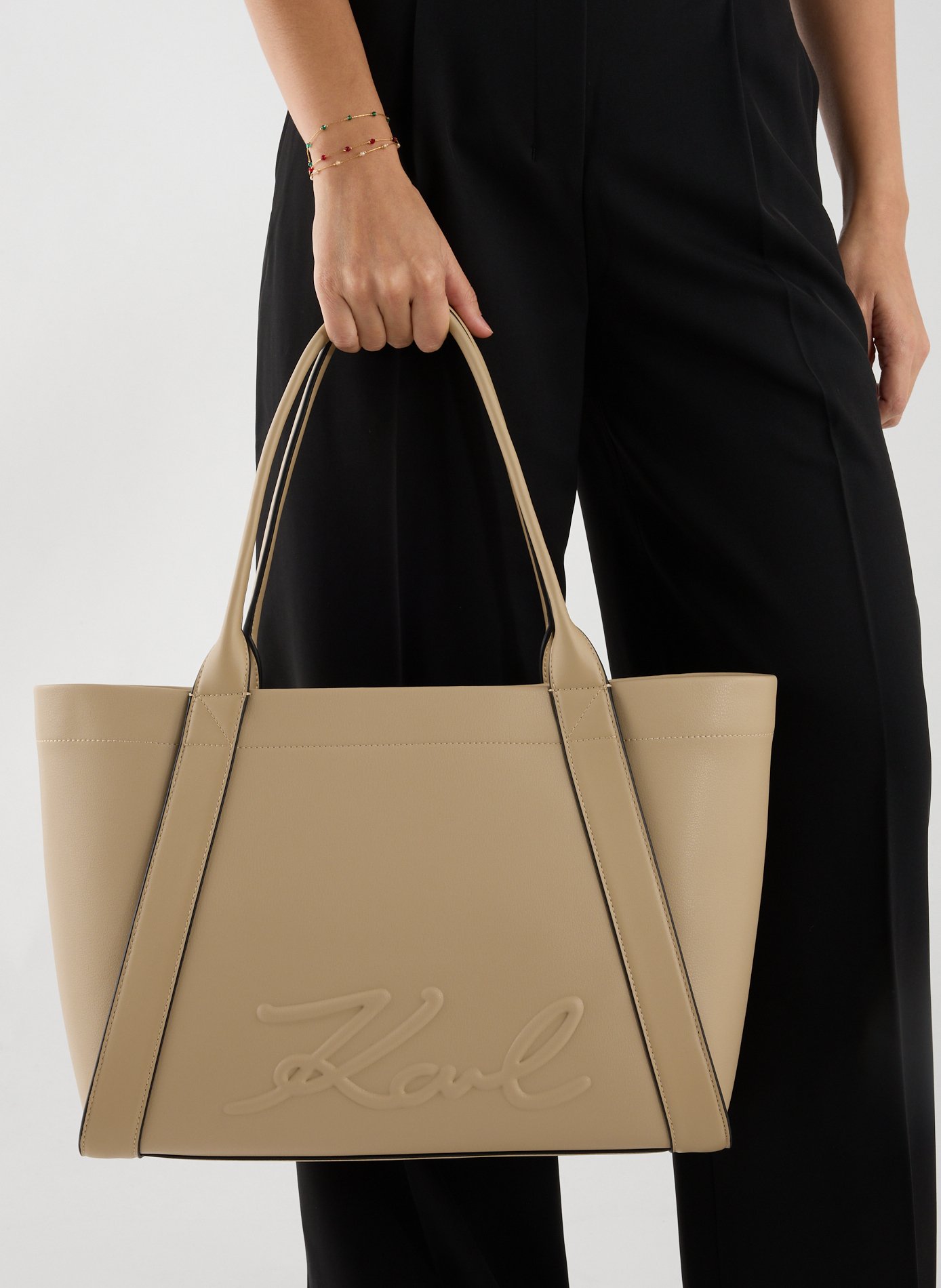 KARL LAGERFELD Sac épaule uni Beige