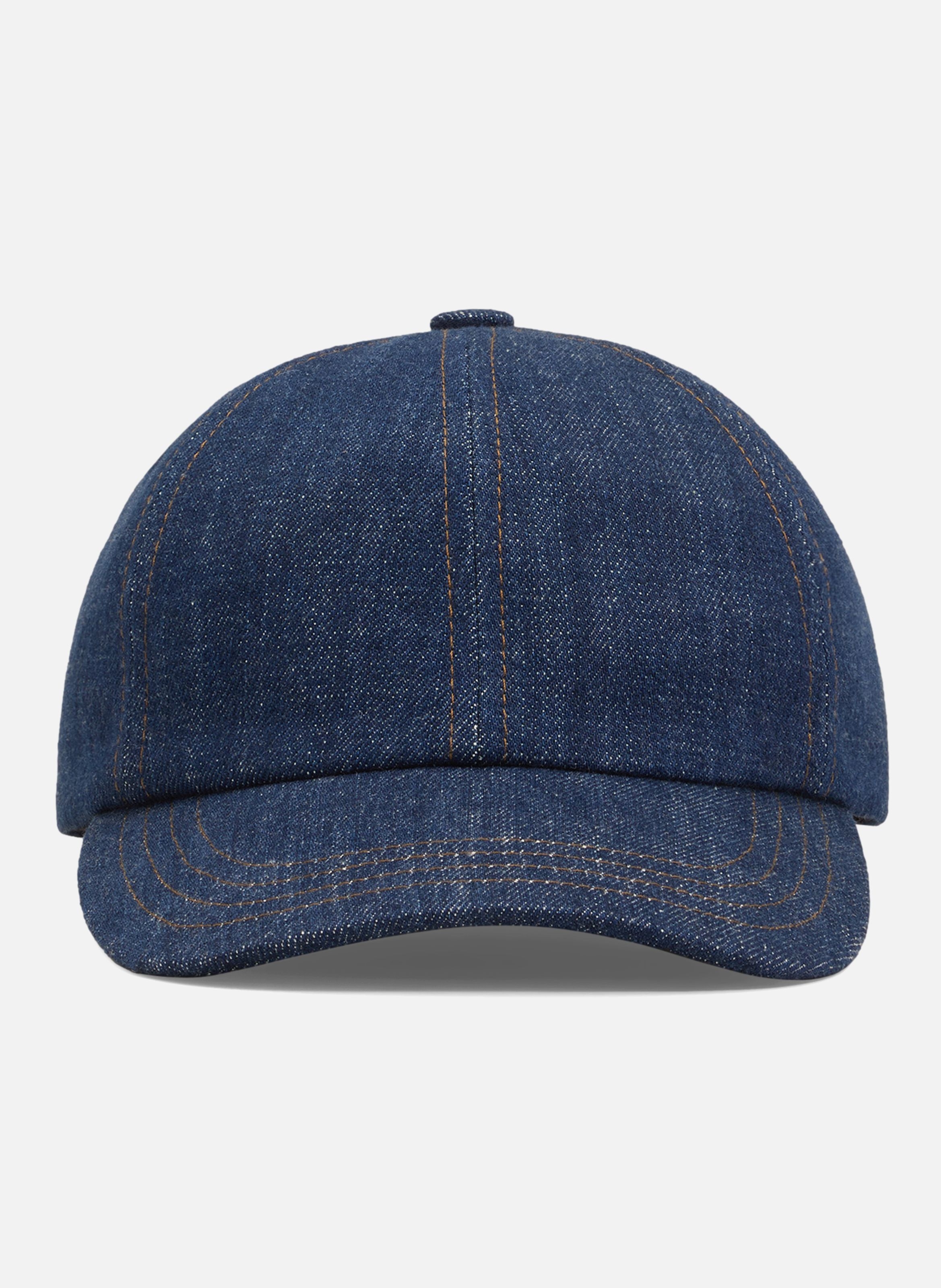 Casquette empiècement côté ami paris unisexe en denim AMI PARIS Bleu