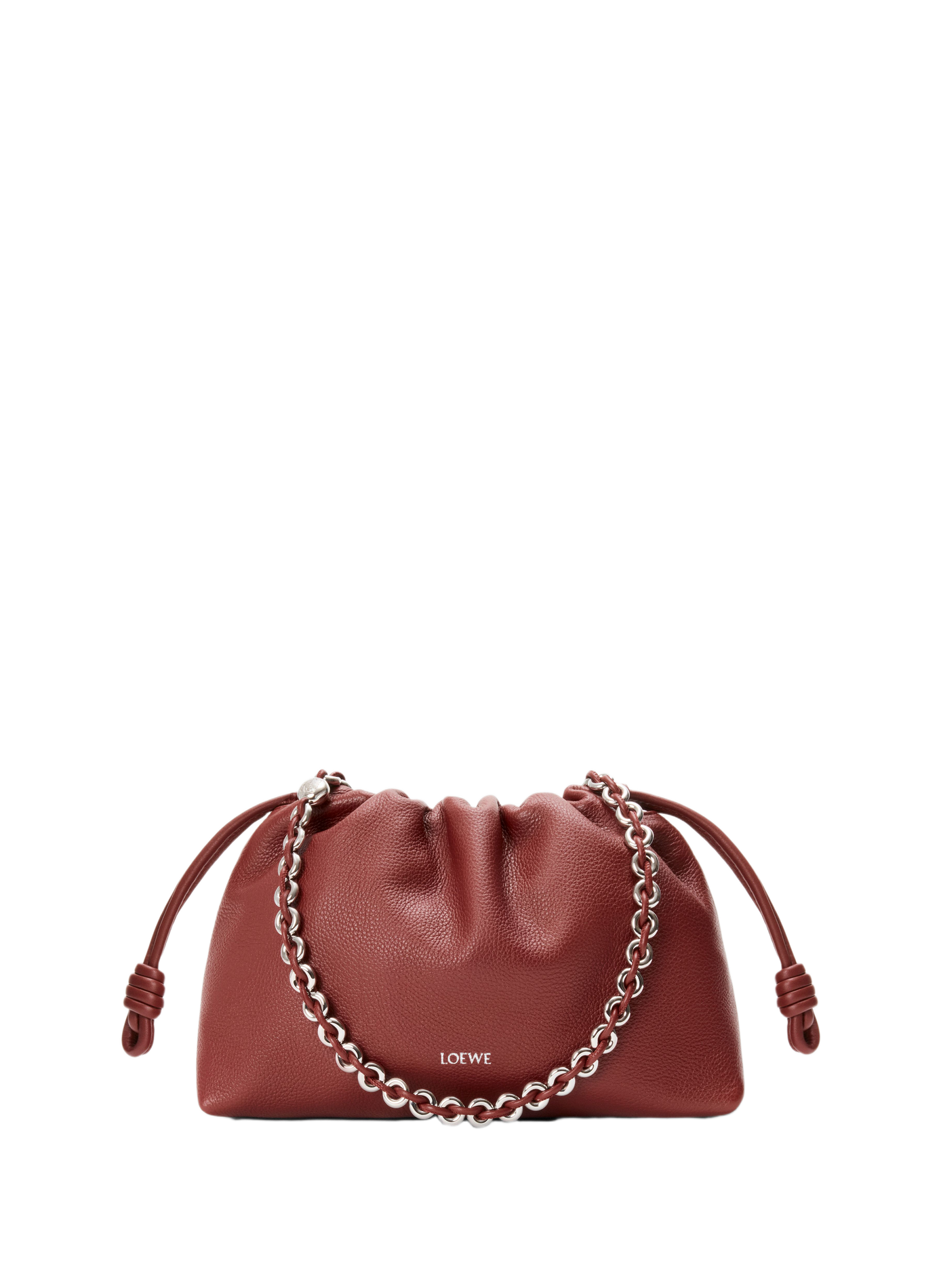 <p>Flamenco medium purse in grained calf leather</p> LOEWE Red