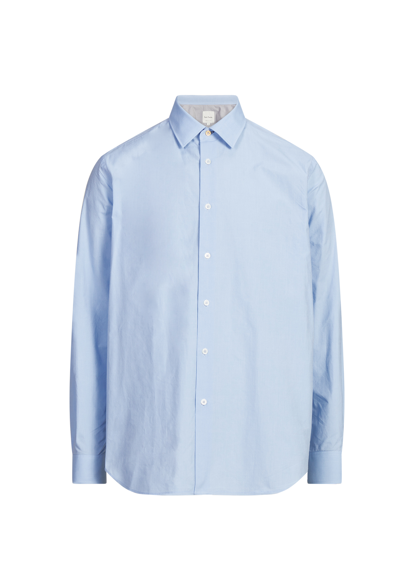 Solid classic collar cotton shirt PAUL SMITH Blue