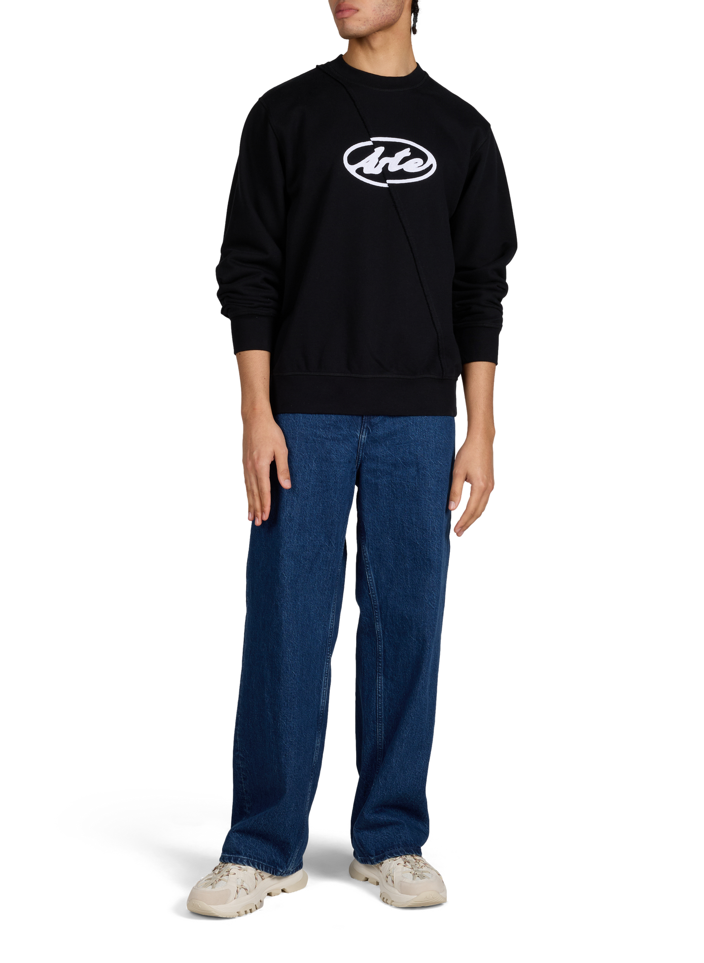 Sweat brodé avec logo circulaire ARTE ANTWERP Noir