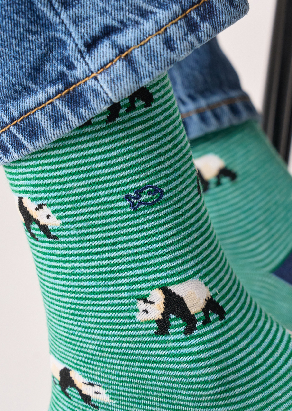 Chaussettes en coton peigné animaux BILLYBELT Vert