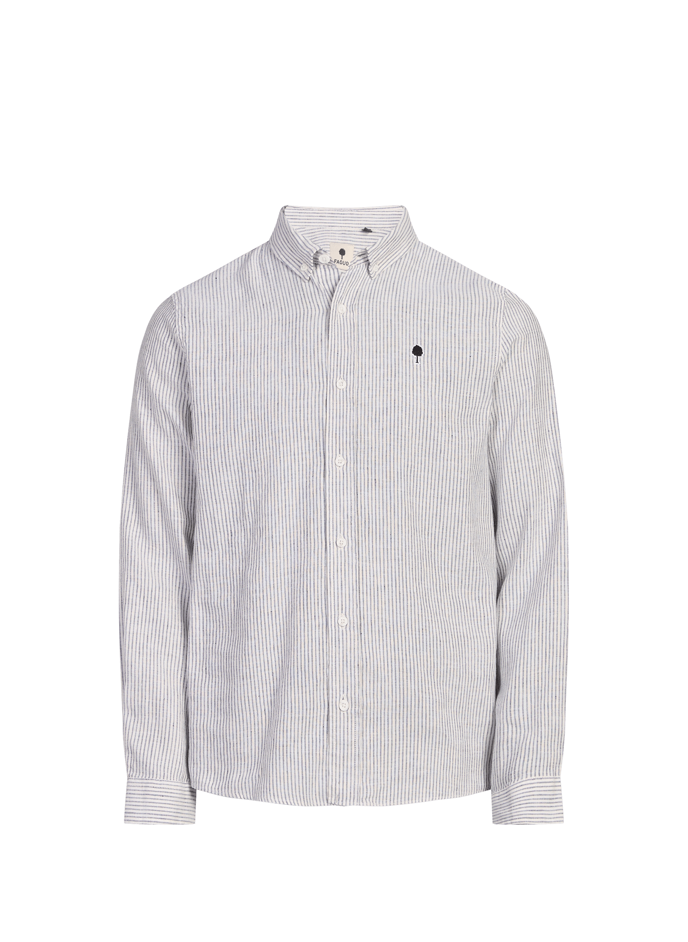 Striped Ivoy shirt in a blend of cotton and linen FAGUO Multicolour
