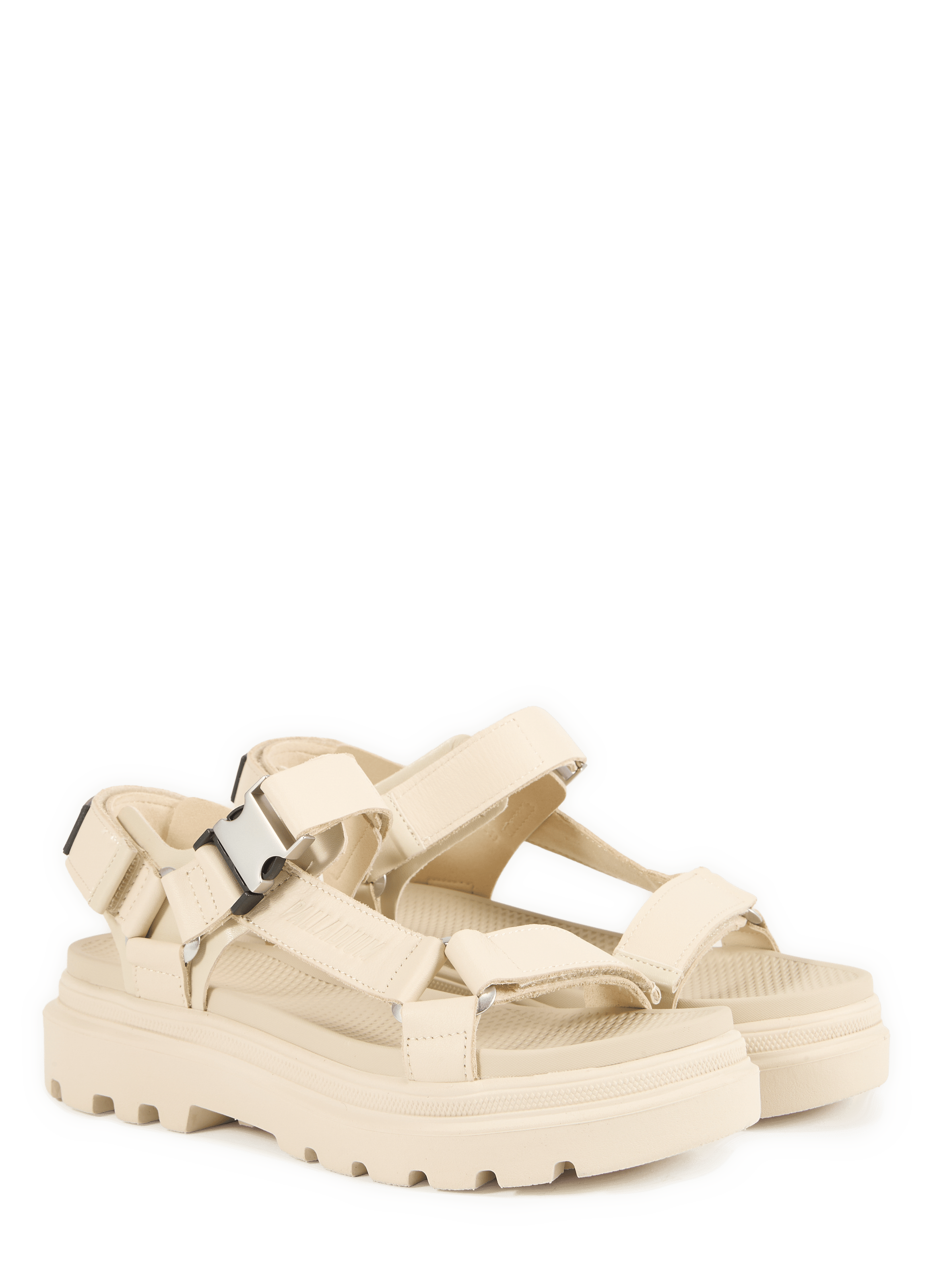 Sandales compensées Pallacruise en cuir mélangé PALLADIUM Beige
