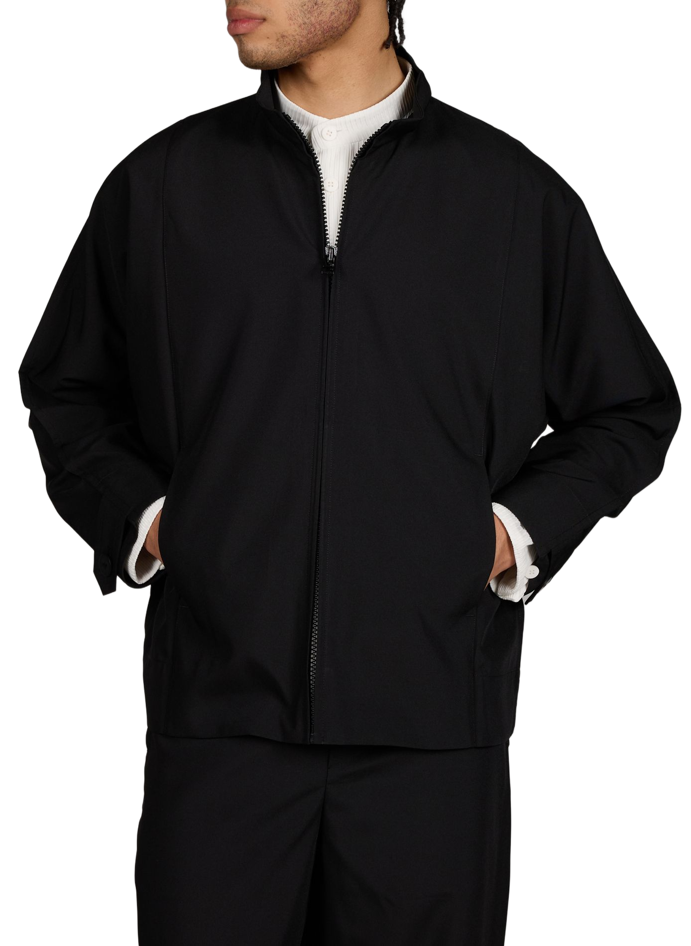 Veste légère droite ISSEY MIYAKE Noir