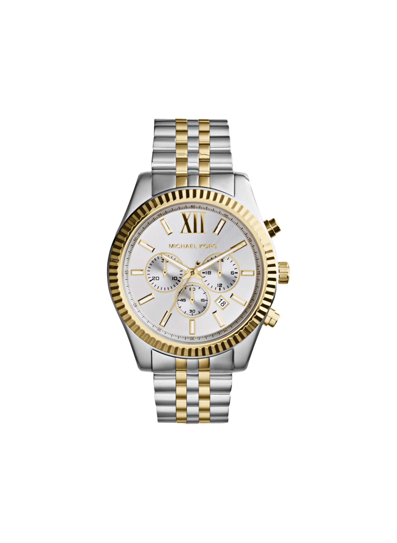Montre quartz Lexington en acier inoxydable MICHAEL KORS MONTRES Argent