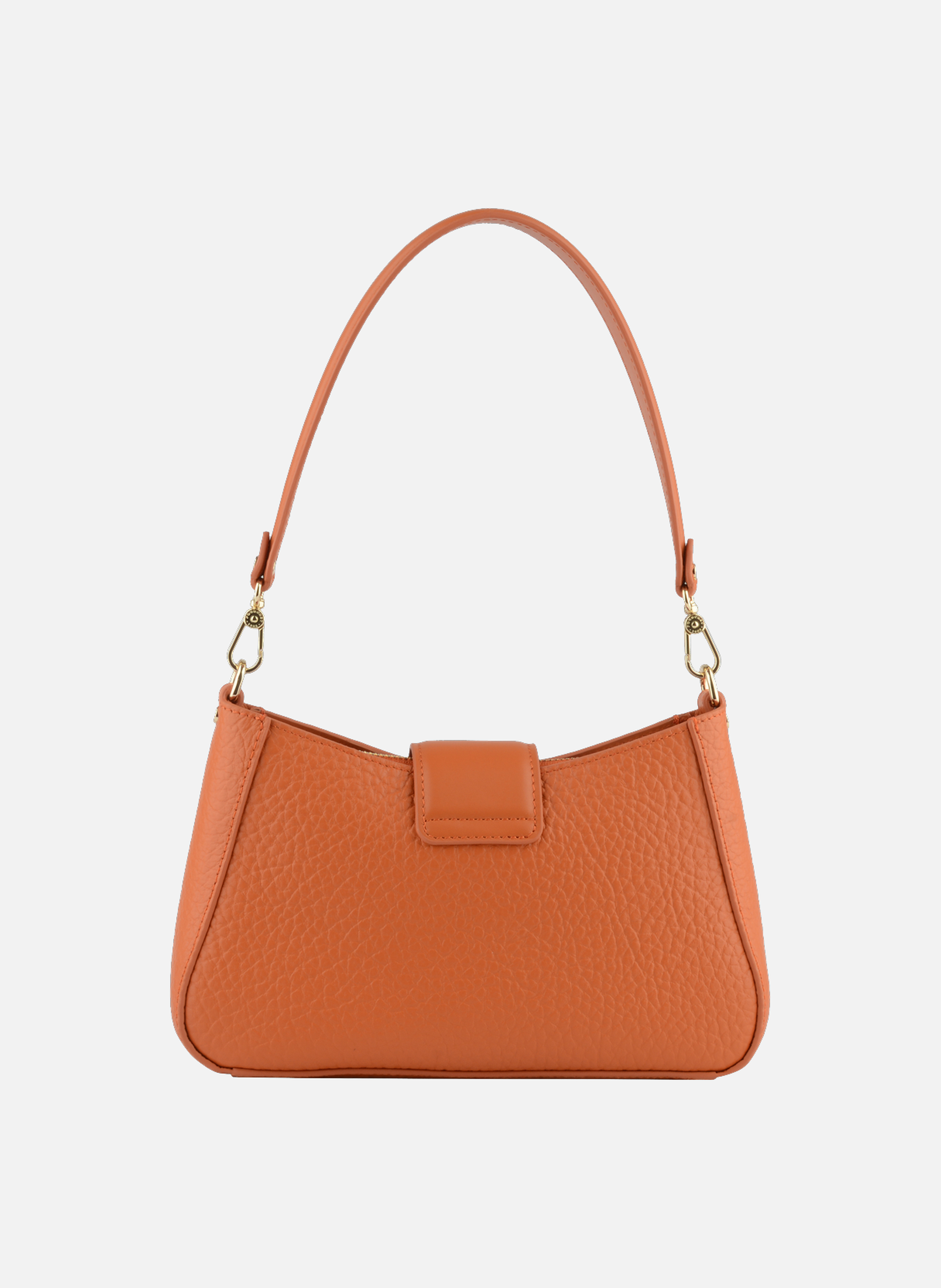Fleuves | sac à main en cuir de vachette POURCHET Orange