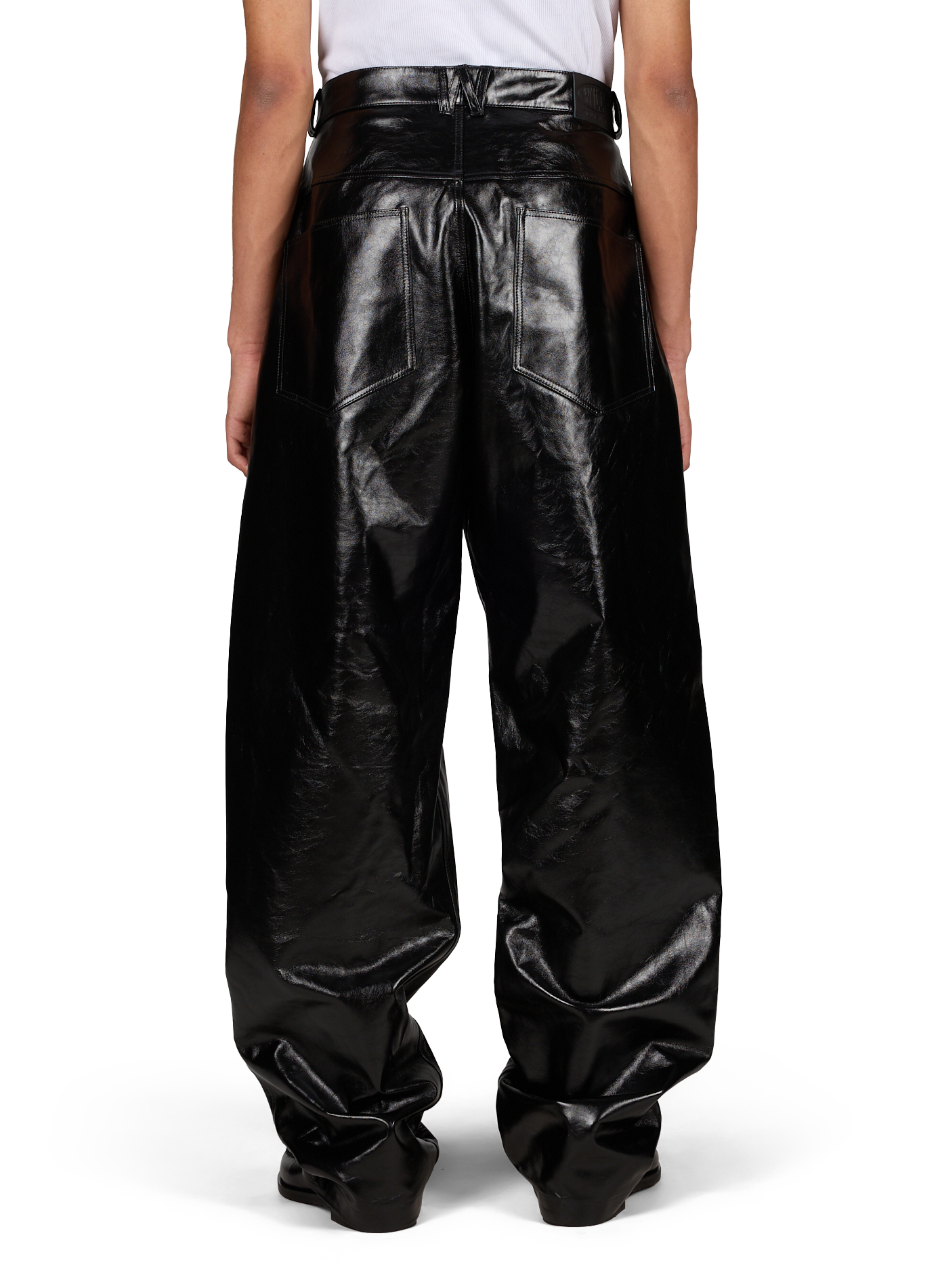 Glänzende Lederhose Bad Boy WILLY CHAVARRIA Schwarz