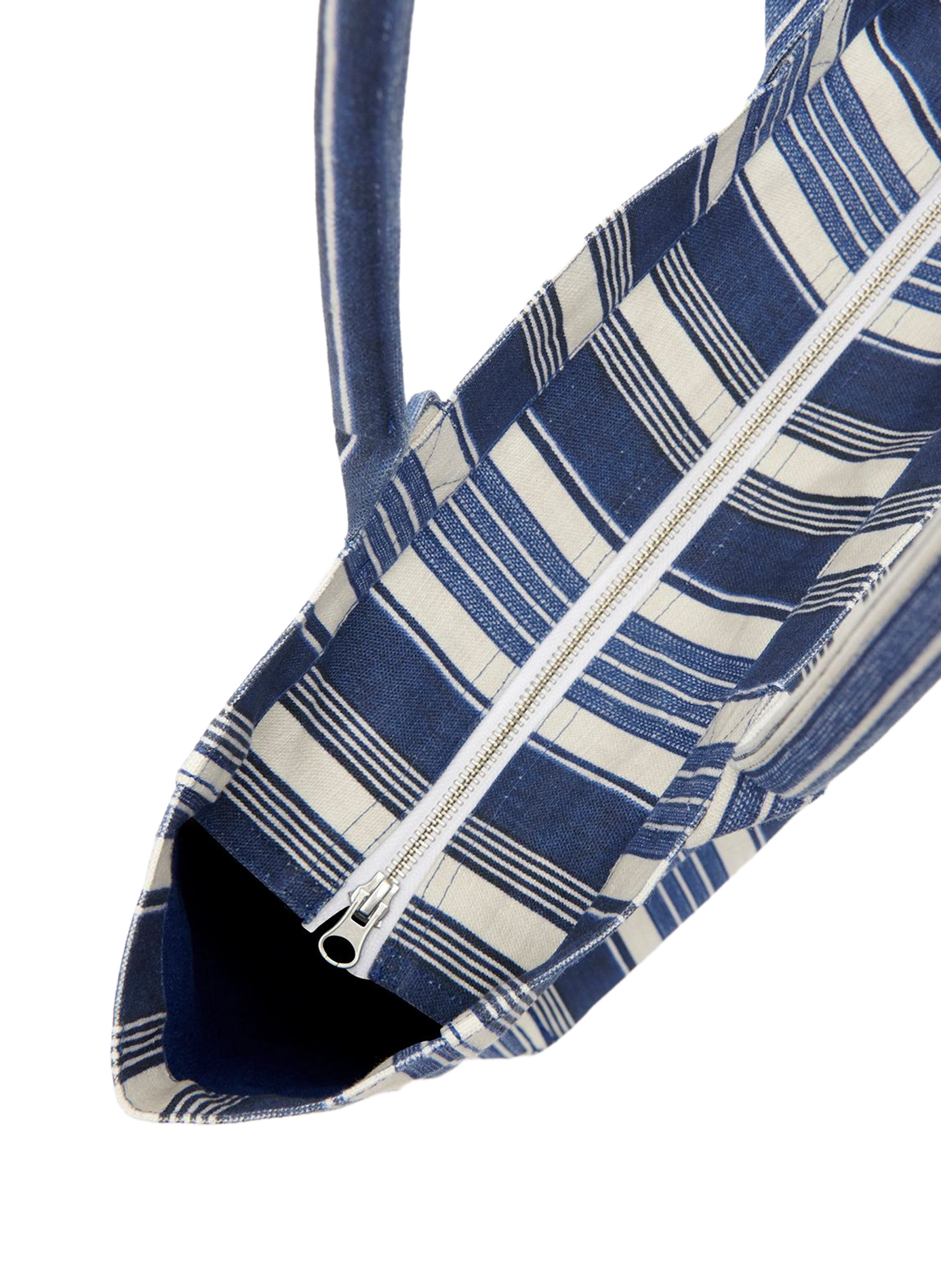 Yenky Zipped Striped Cotton Tote Bag ISABEL MARANT Blue