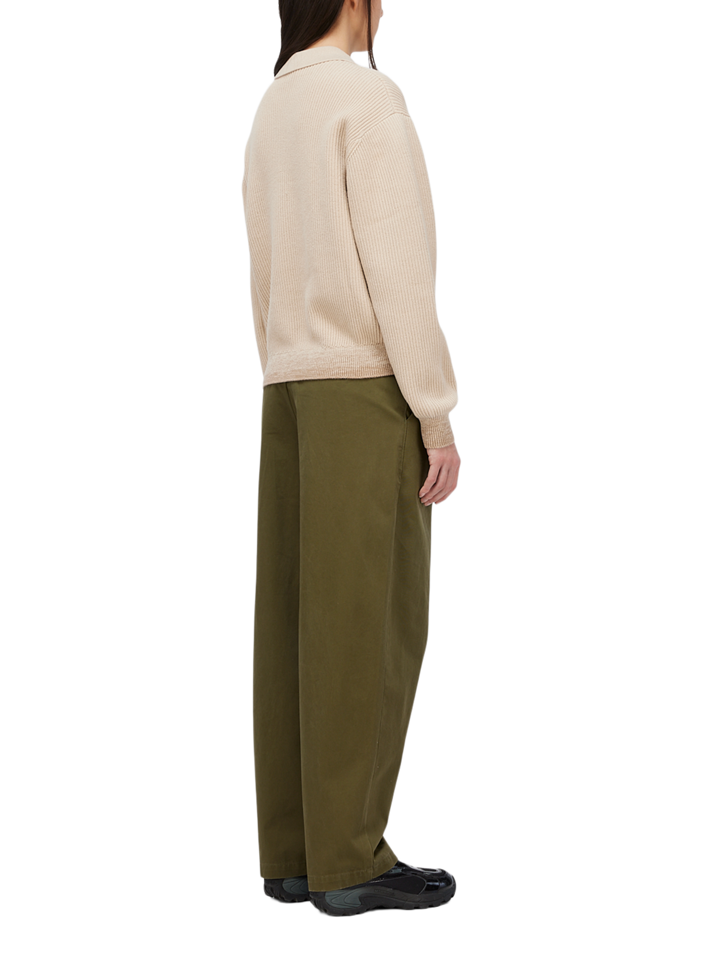 Gilet côtelé en coton DIME Beige