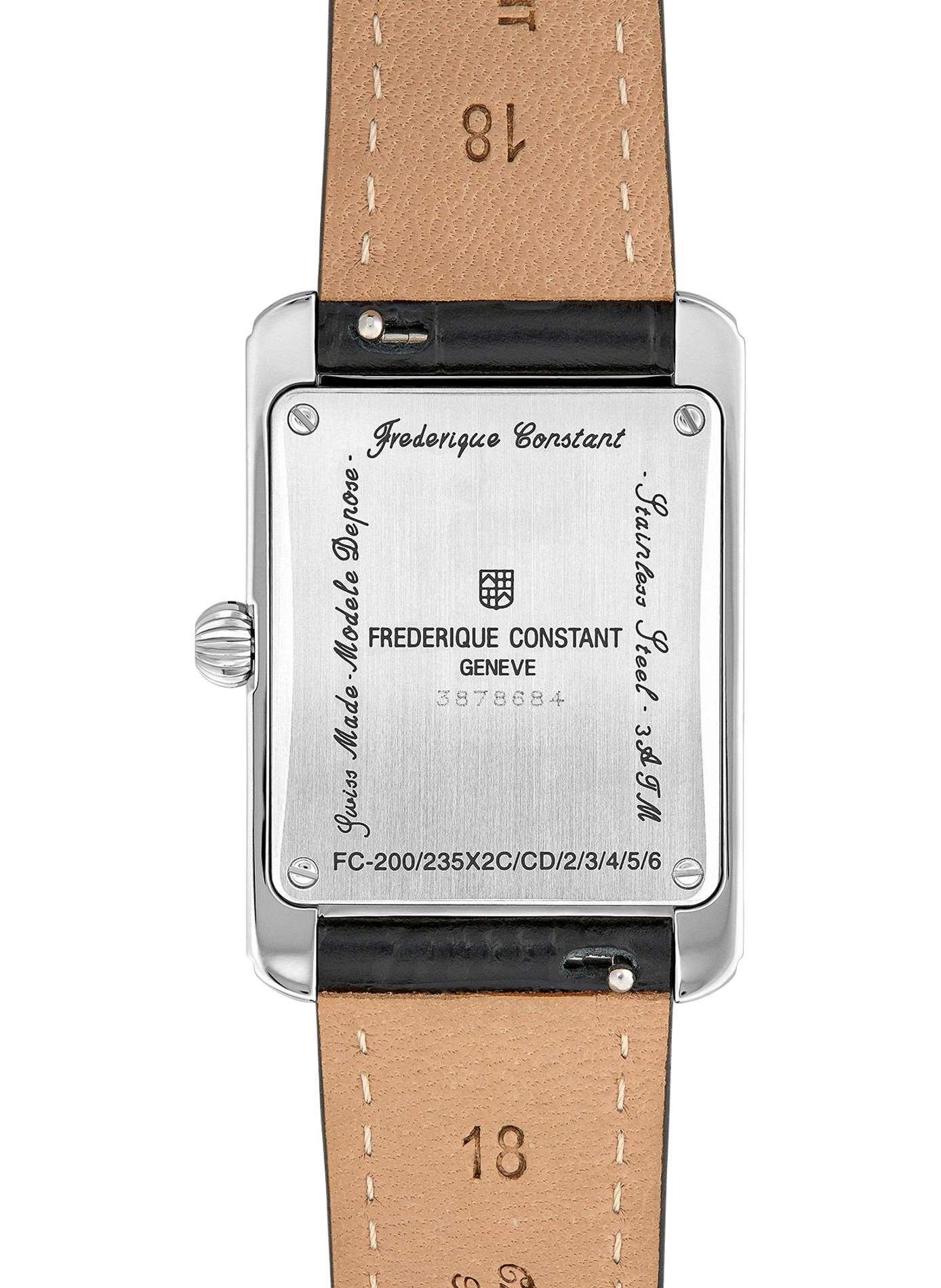 Montre quartz en cuir de veau FREDERIQUE CONSTANT Blanc