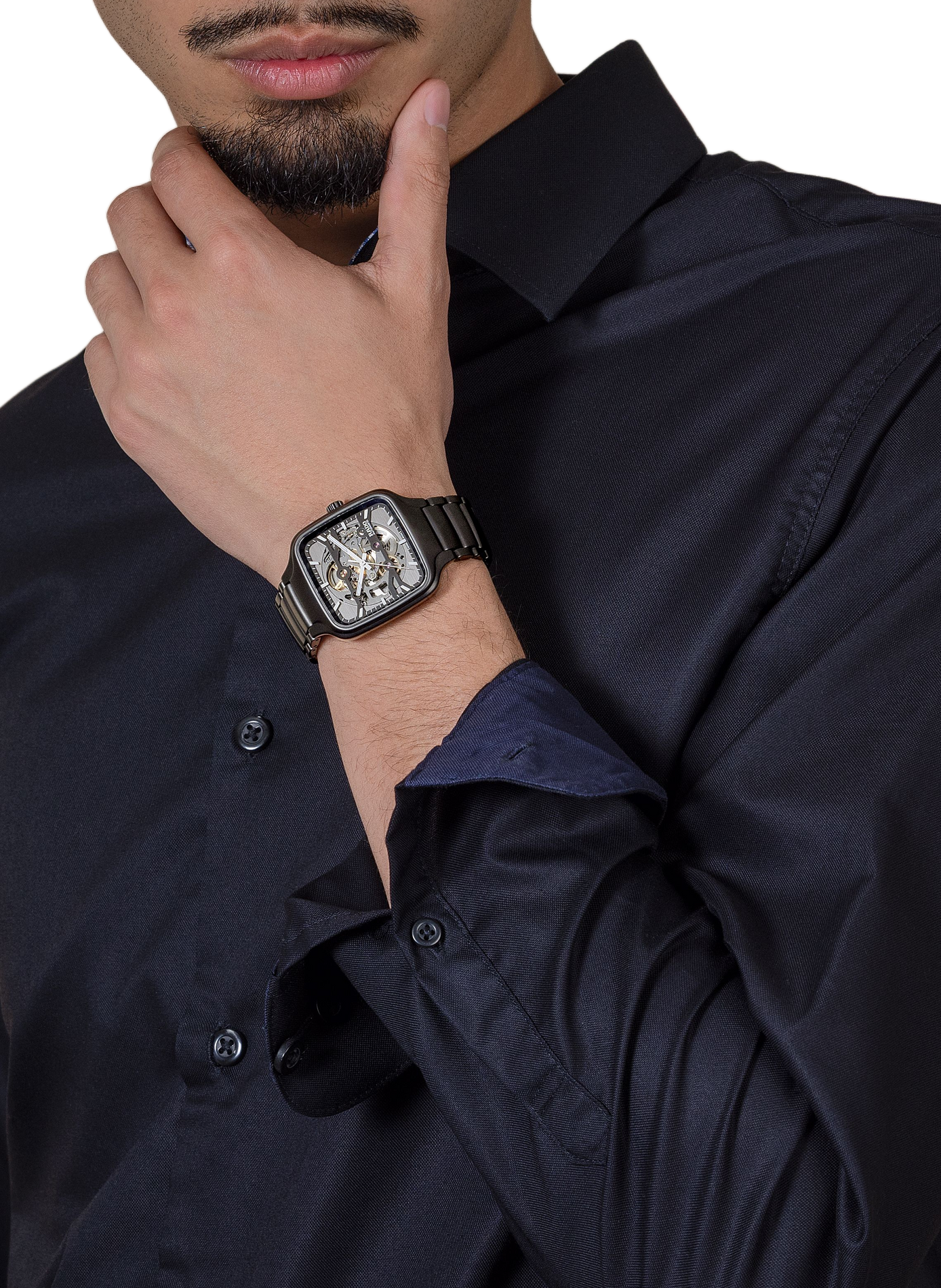 Montre automatique True Square Skeleton en céramique RADO Noir