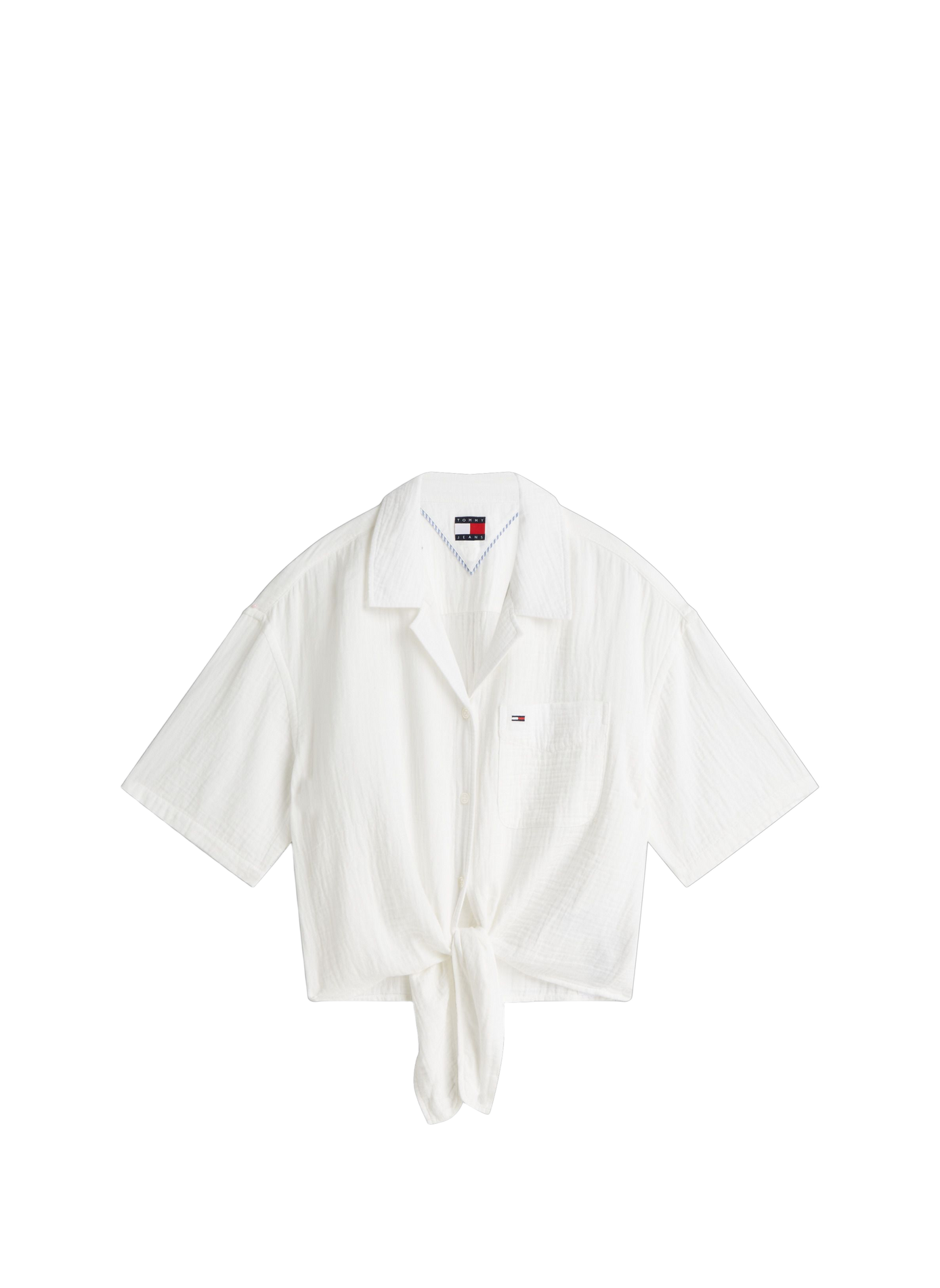 Baumwollbluse zum Binden TOMMY HILFIGER Weiss