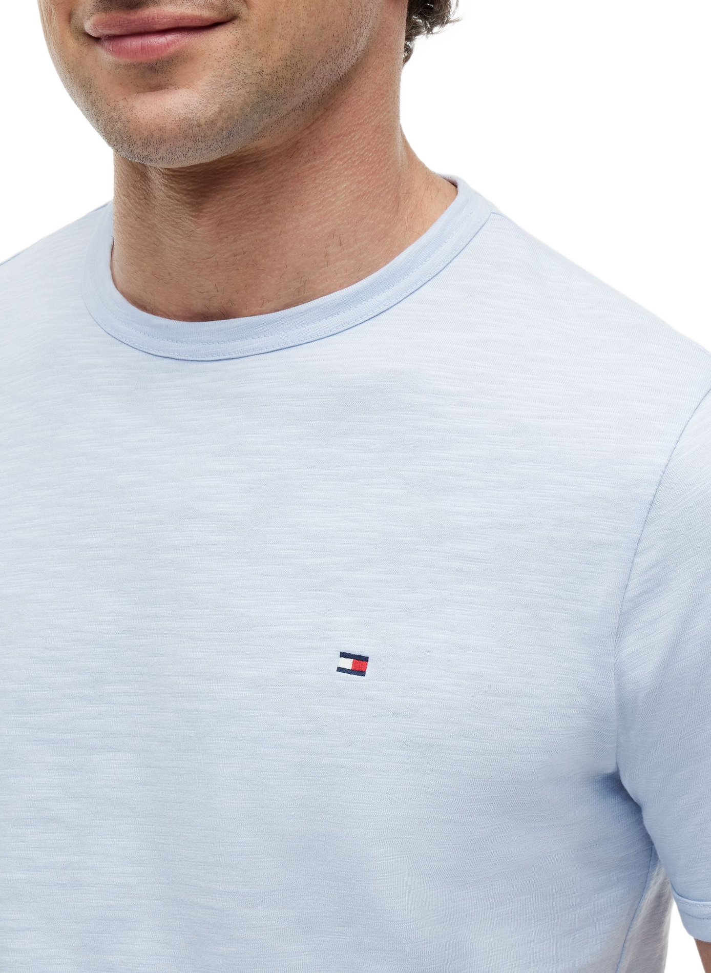 T-shirt droit en coton TOMMY HILFIGER Bleu