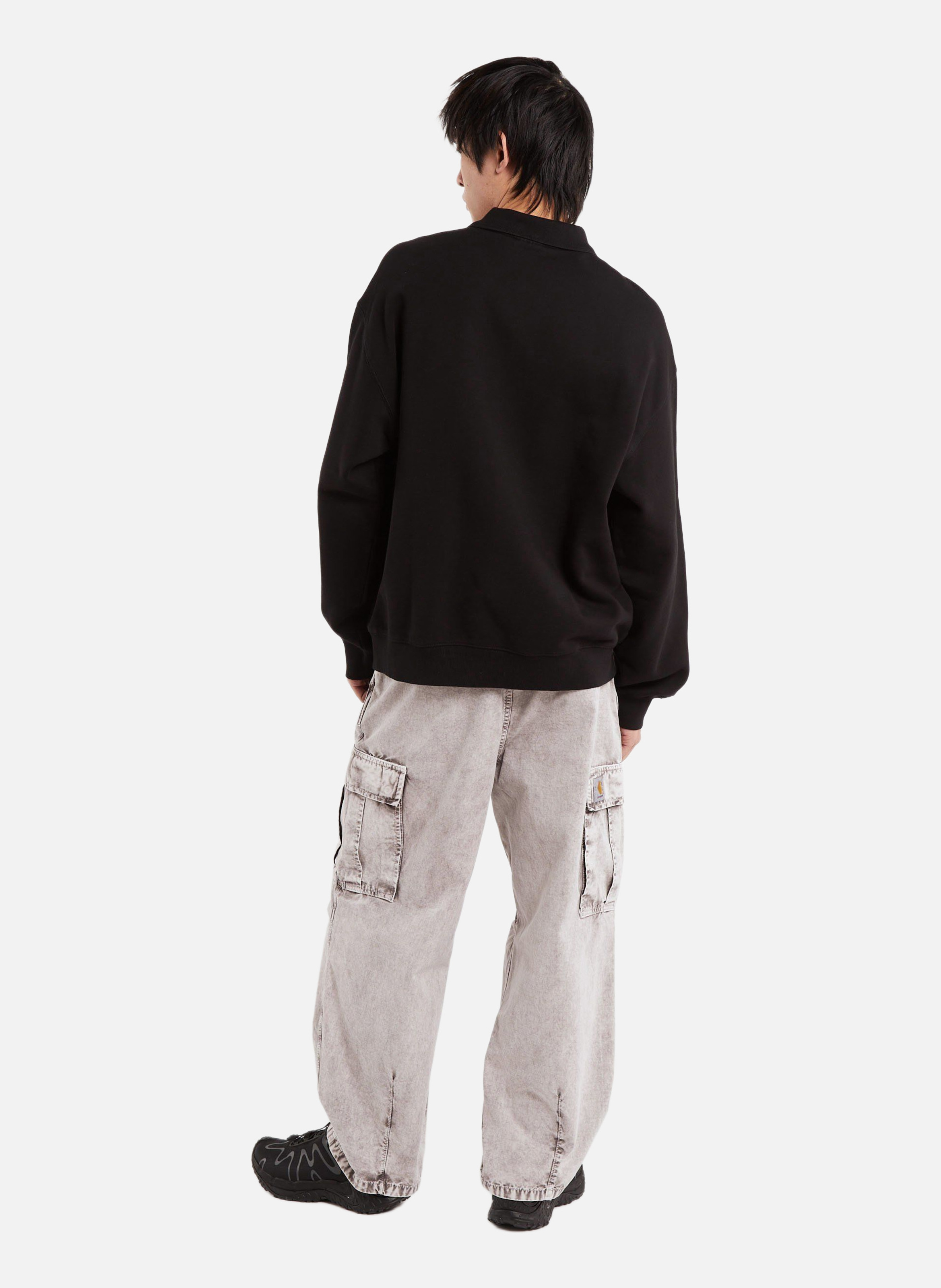 Sweatshirt wip label polo sweat CARHARTT WIP Noir