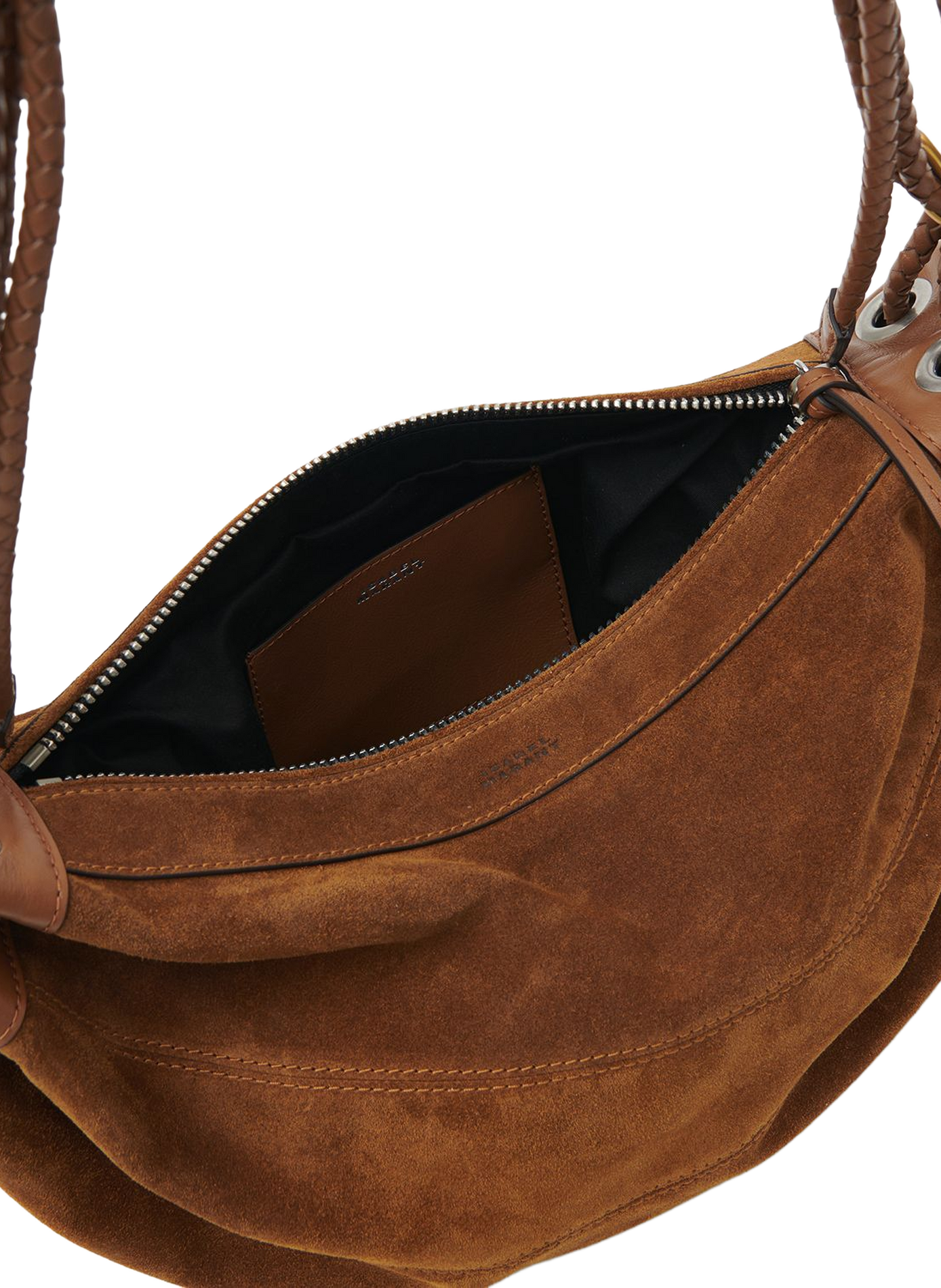Maia Medium Schultertasche aus Veloursleder ISABEL MARANT Braun