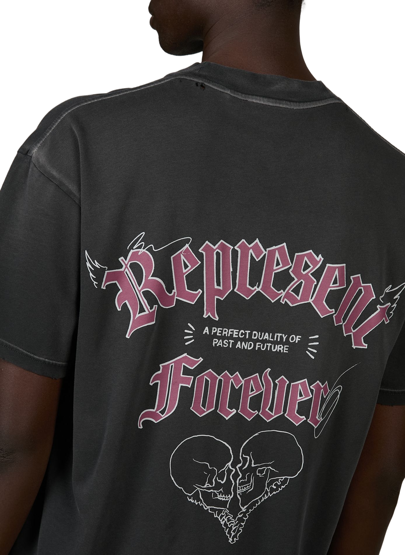 Round neck cotton t-shirt REPRESENT Black